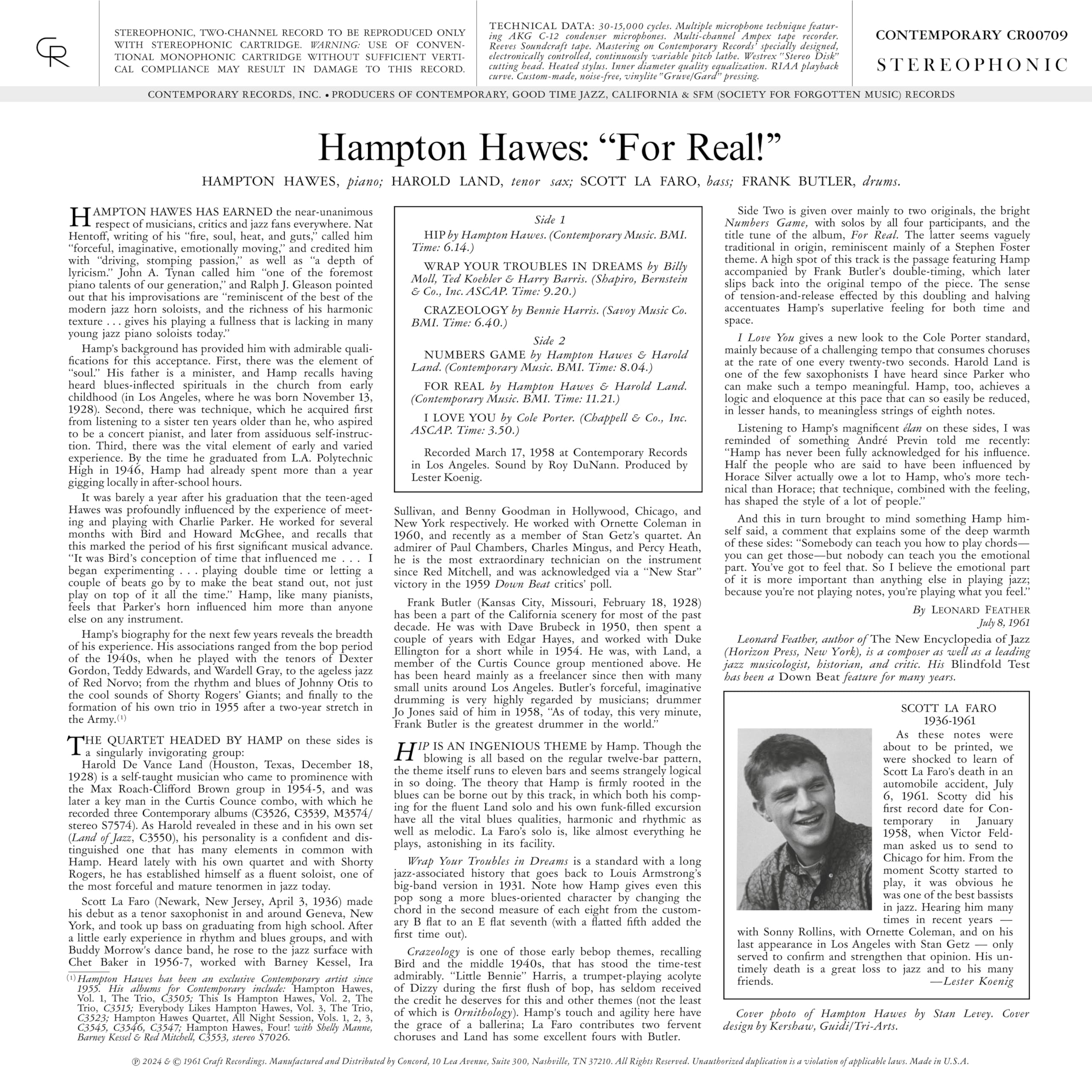 For Real! (Contemporary Records Acoustic Sounds)