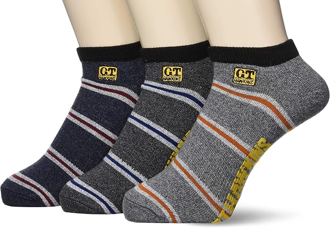 Amazon グンゼ ソックス G T Hawkins 靴下 足底パイル編 アーチサポート スニーカー丈 3足組 メンズ Aアソート 25 27 スポーツソックス 通販