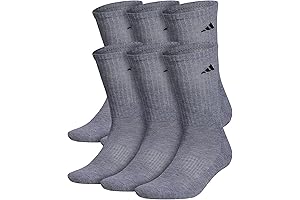 Premium Athletic Cushioned Crew Socks with Arch Compression for a Secure Fit