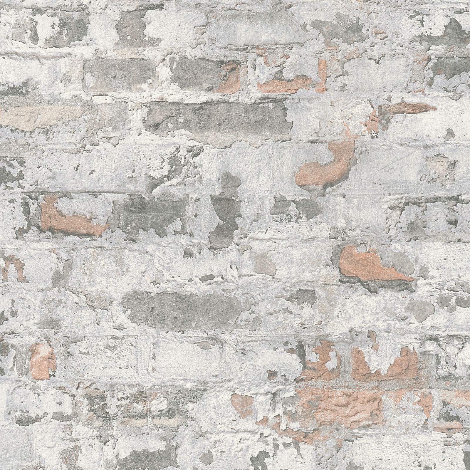 Papier peint brique & pierre BRICOFLOR Gris Anthracite Blanc 369292 SP14708