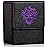 ZLCA Card Deck Box for MTG Cards with 2 Dividers, PU Leather TCG Card Deck Case Holder for Magic Commander Yugioh(Black&Purple,Eye Demon)