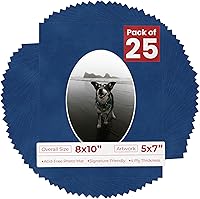 Vista 82 de Tapete de 8 x 10 pulgadas, corte biselado para fotos de 5 x 7 pulgadas, con apertura de tablero de fotos ovalado blanco precortado, sin ácidos, mate