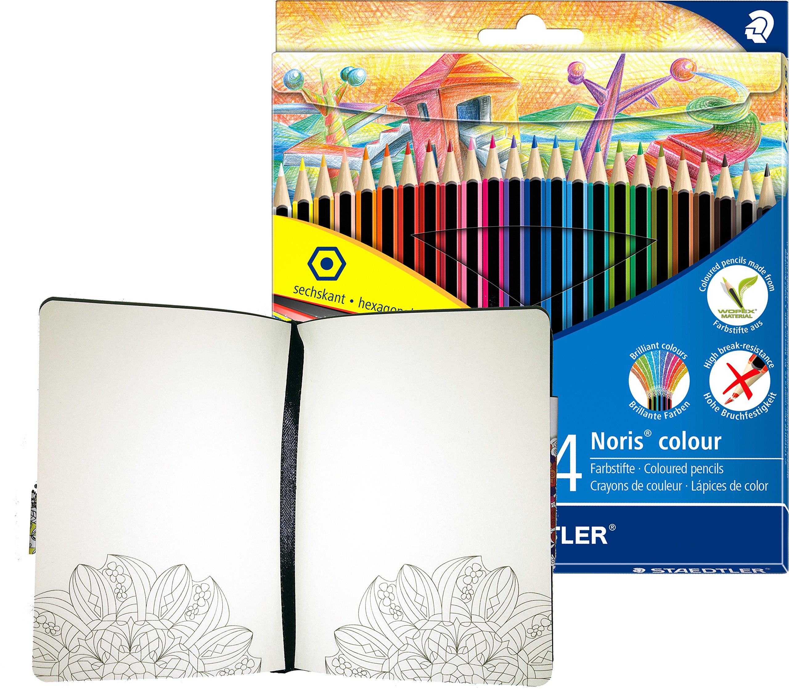STAEDTLER Noris 185 C24 SB Colouring Pencils with 24 Assorted Colours