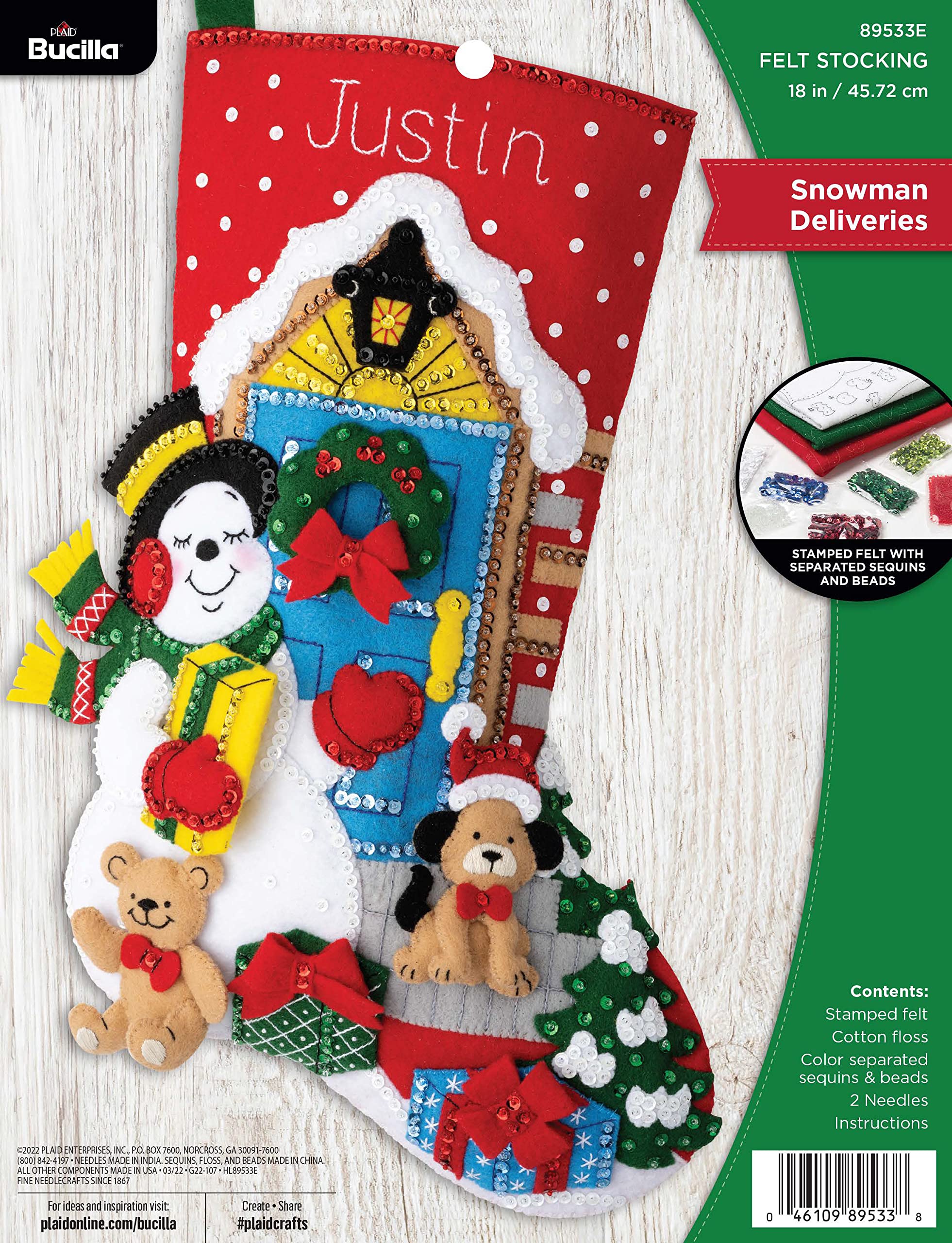 Bucilla Poinsettia Tree Christmas Flower Dove Holiday Felt