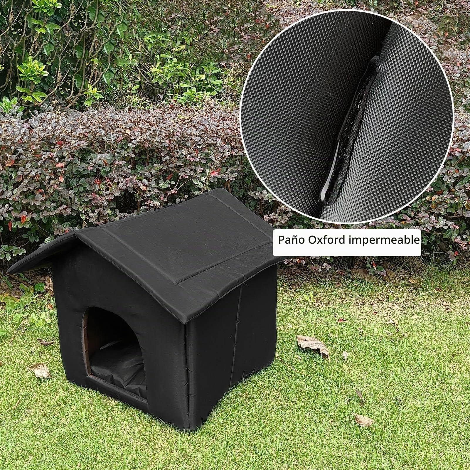Casa para Gatos Al Aire Libre - Caseta Impermeable para Gato - Caseta para Perros Exterior - Refugio para Mascotas Al Aire Libre - Carpa Plegable para Gatos Resistente A La Intemperie, Refugio
