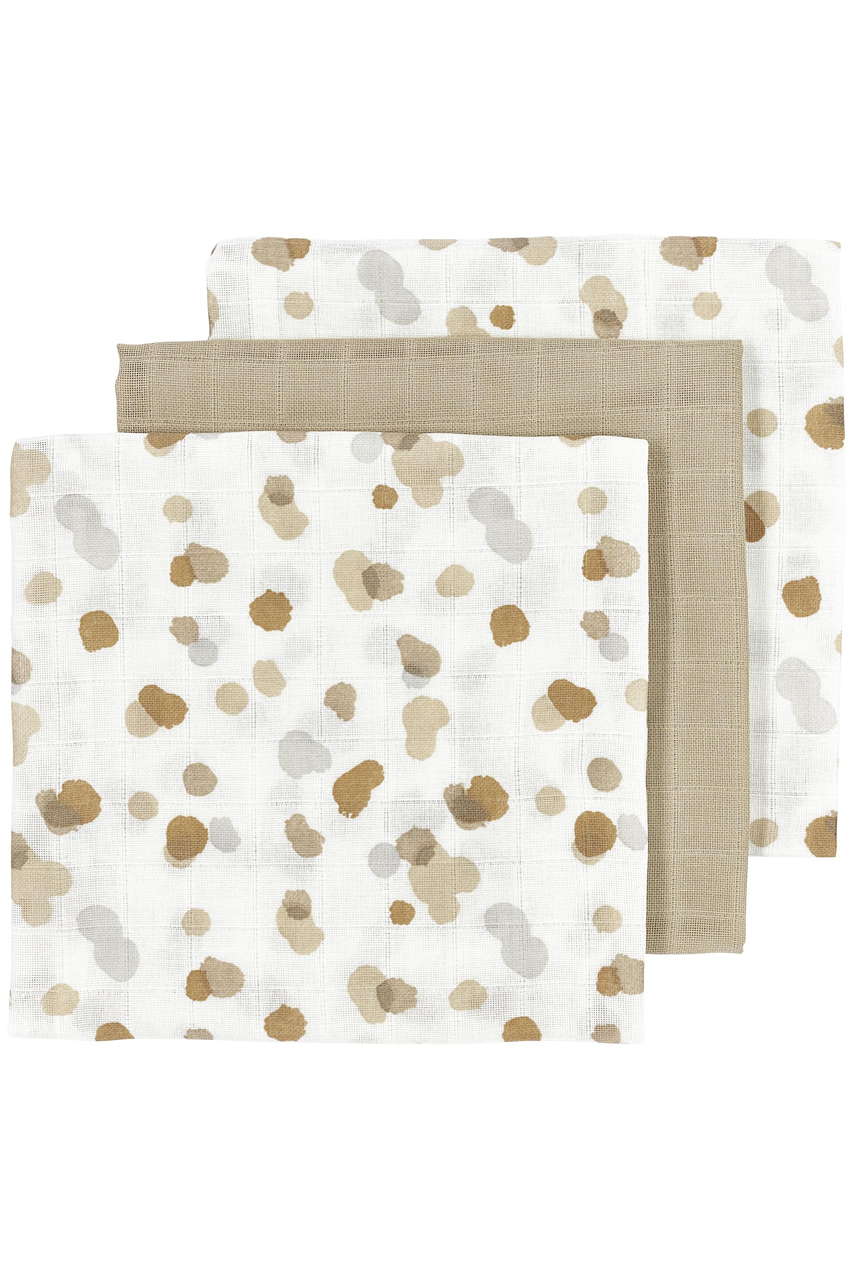 Meyco Baby Chiffons de Mousseline 3 pièces 100% Coton Sable
