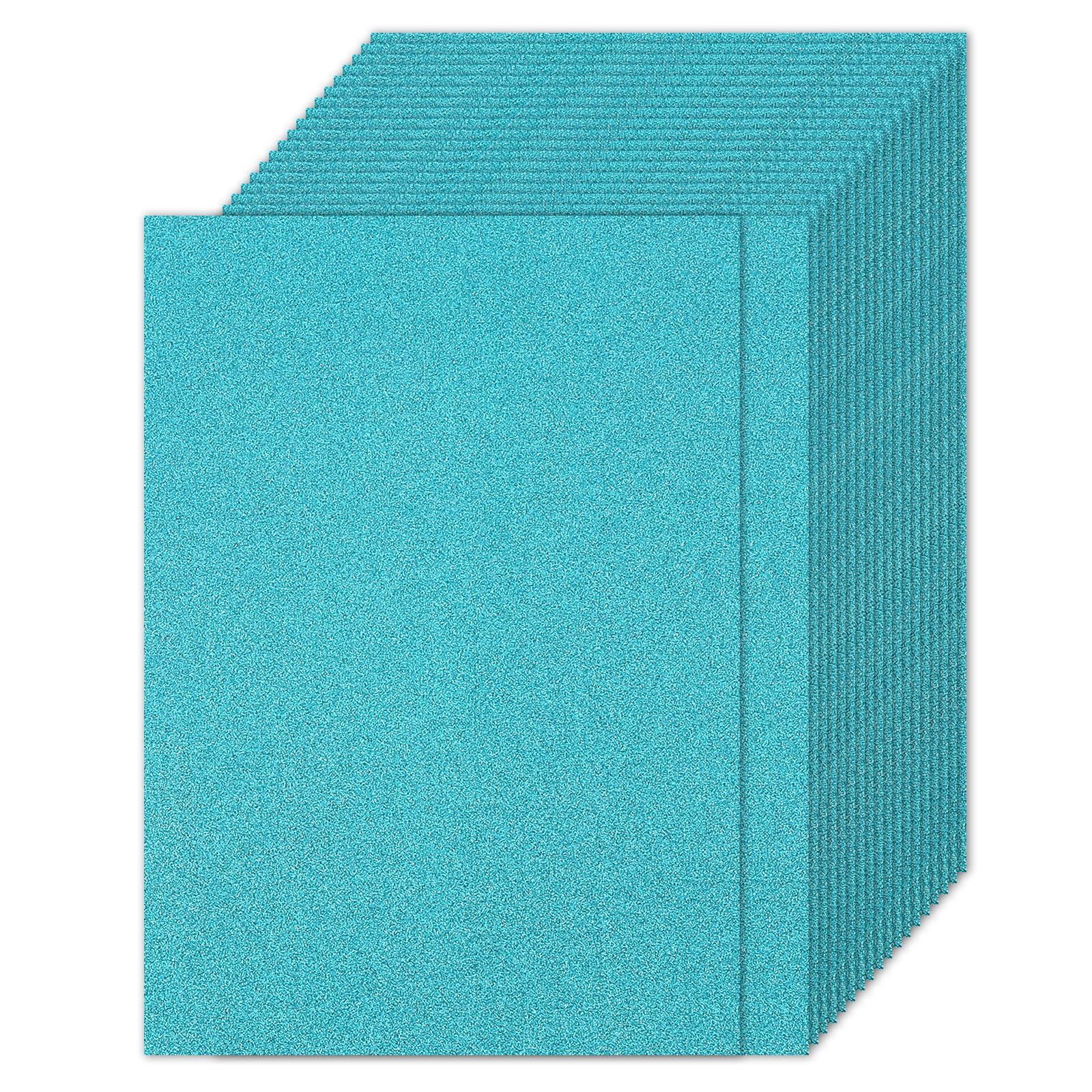 PATIKIL Sky Blue Glitter Cardstock Paper