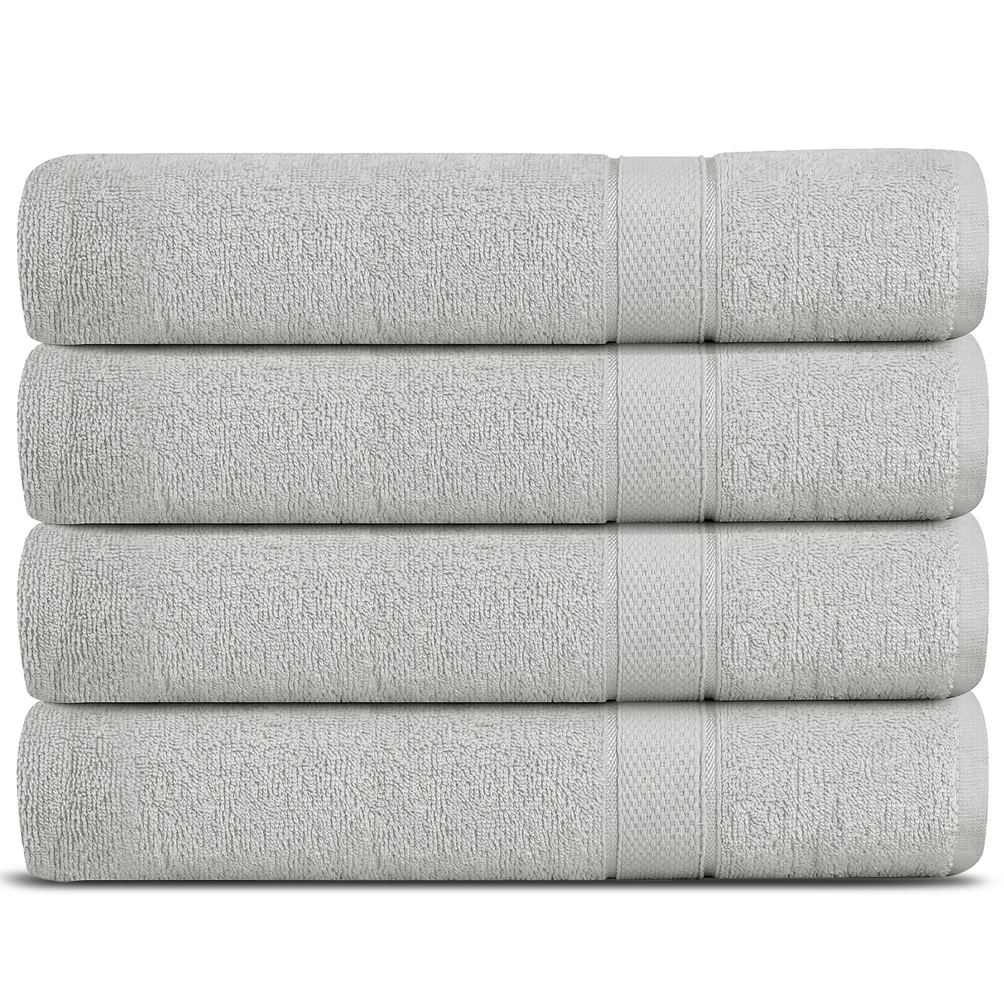 GA COMMUNICATIONS Premium Quality Jumbo Bath Sheet Set Of 4 100% Egyptian Cotton 450-GSM, Quick Dry Ultra Soft Highly Absorbent Extra Large Bathroom Sheet Towels For Hotel And Spa 90x180 CM Cream