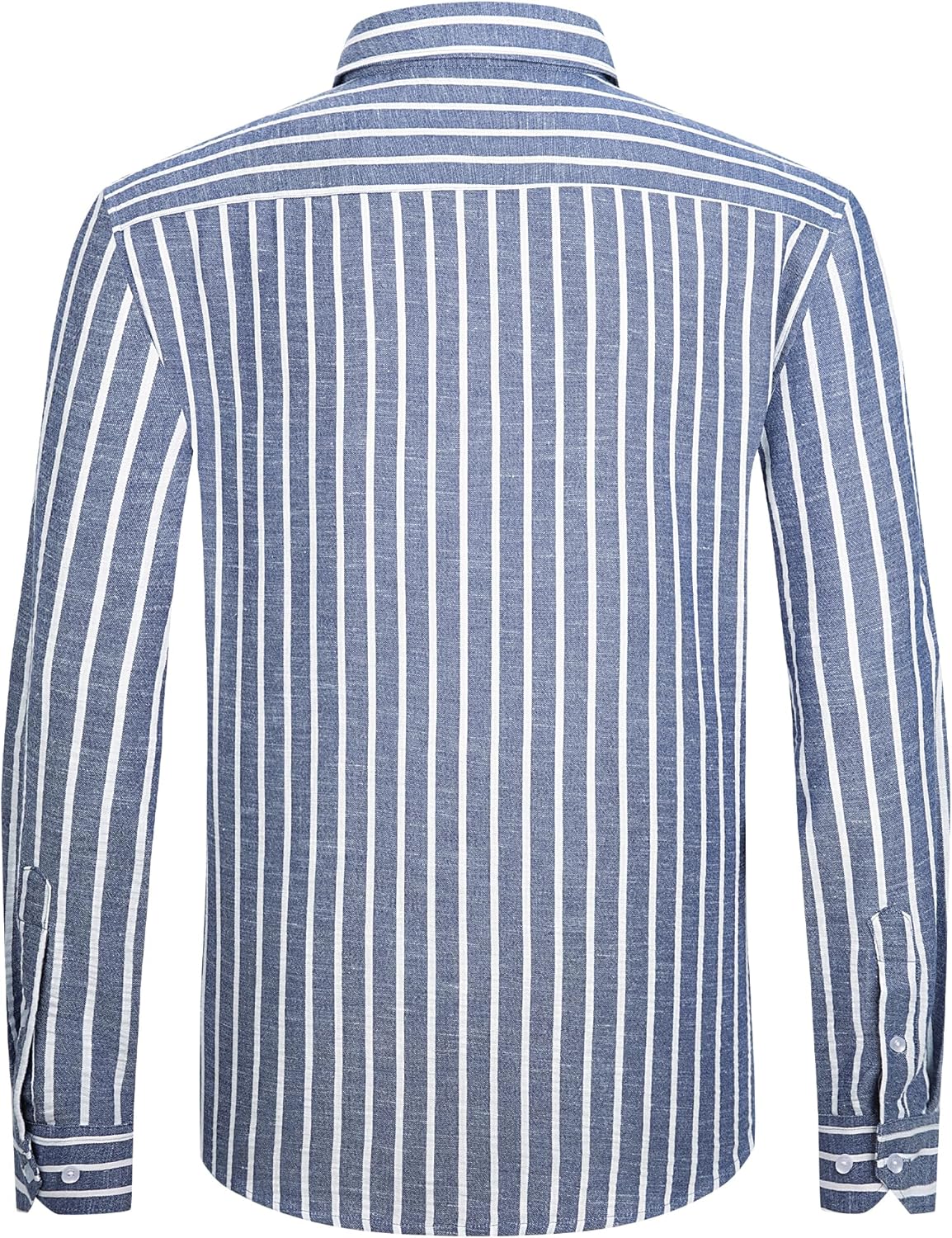 Alex Vando Mens Linen Long Sleeve Casual Button Down Shirt for Men Beach Wedding Shirts - Image 7