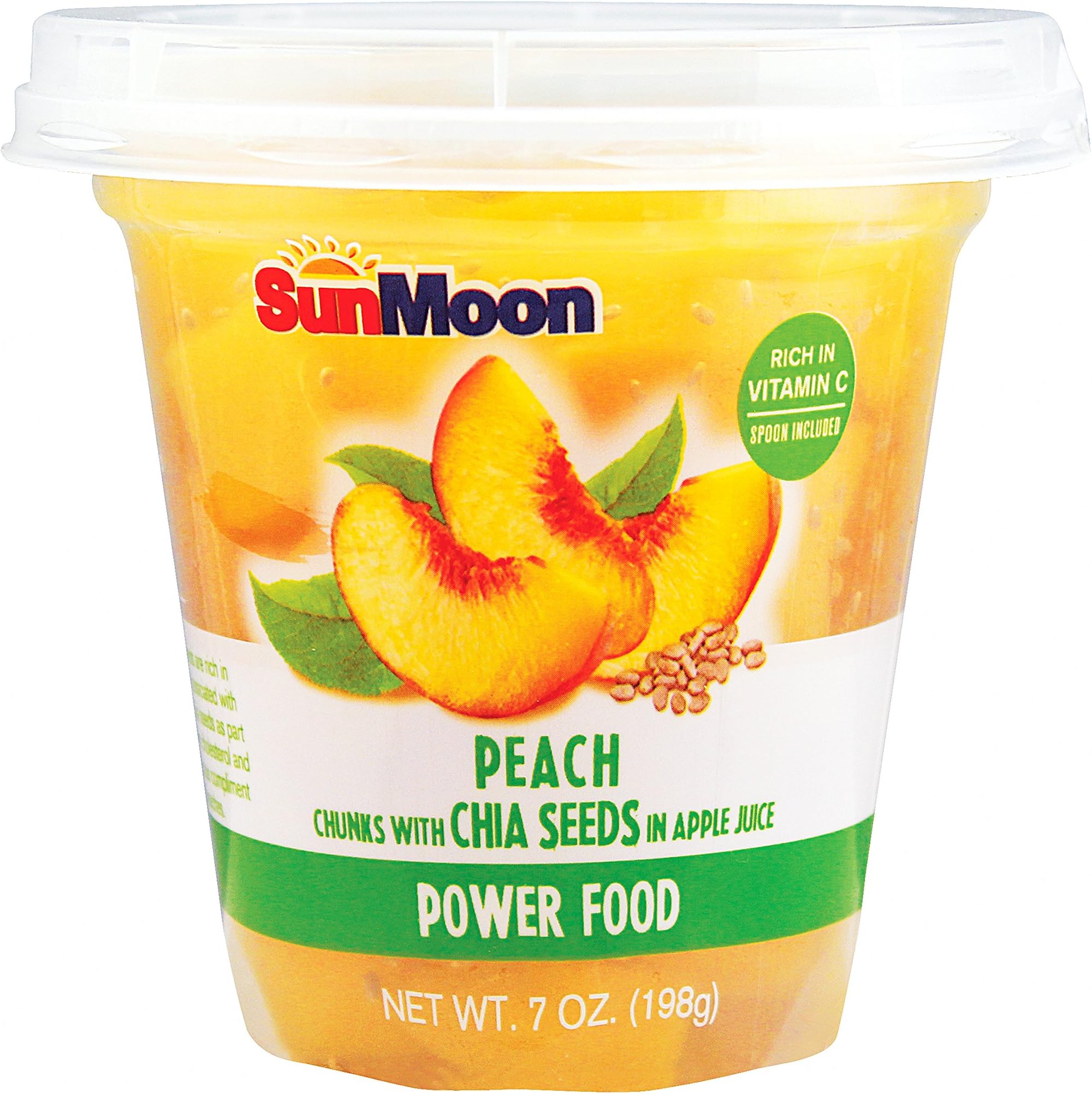 SunMoon Peach with Chia Seeds in Apple Juice - Pack of 12