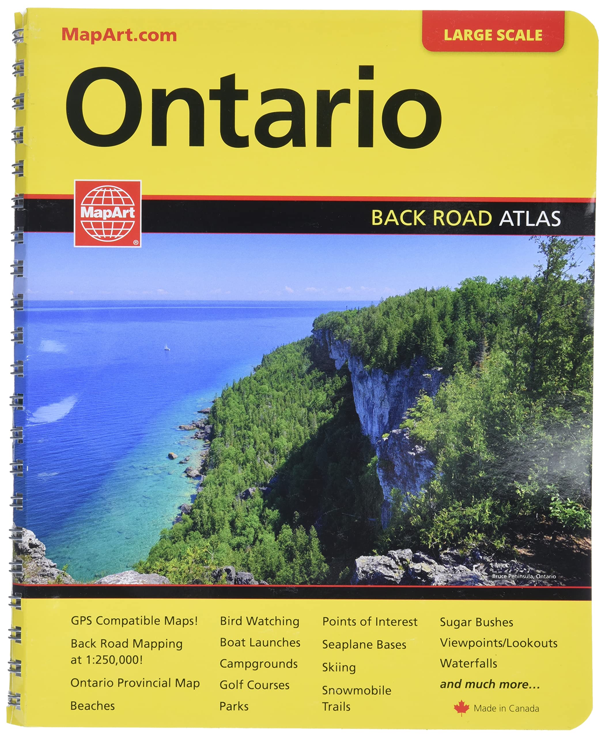 Ontario Back Road Atlas Spiral-bound – June 1, 2015