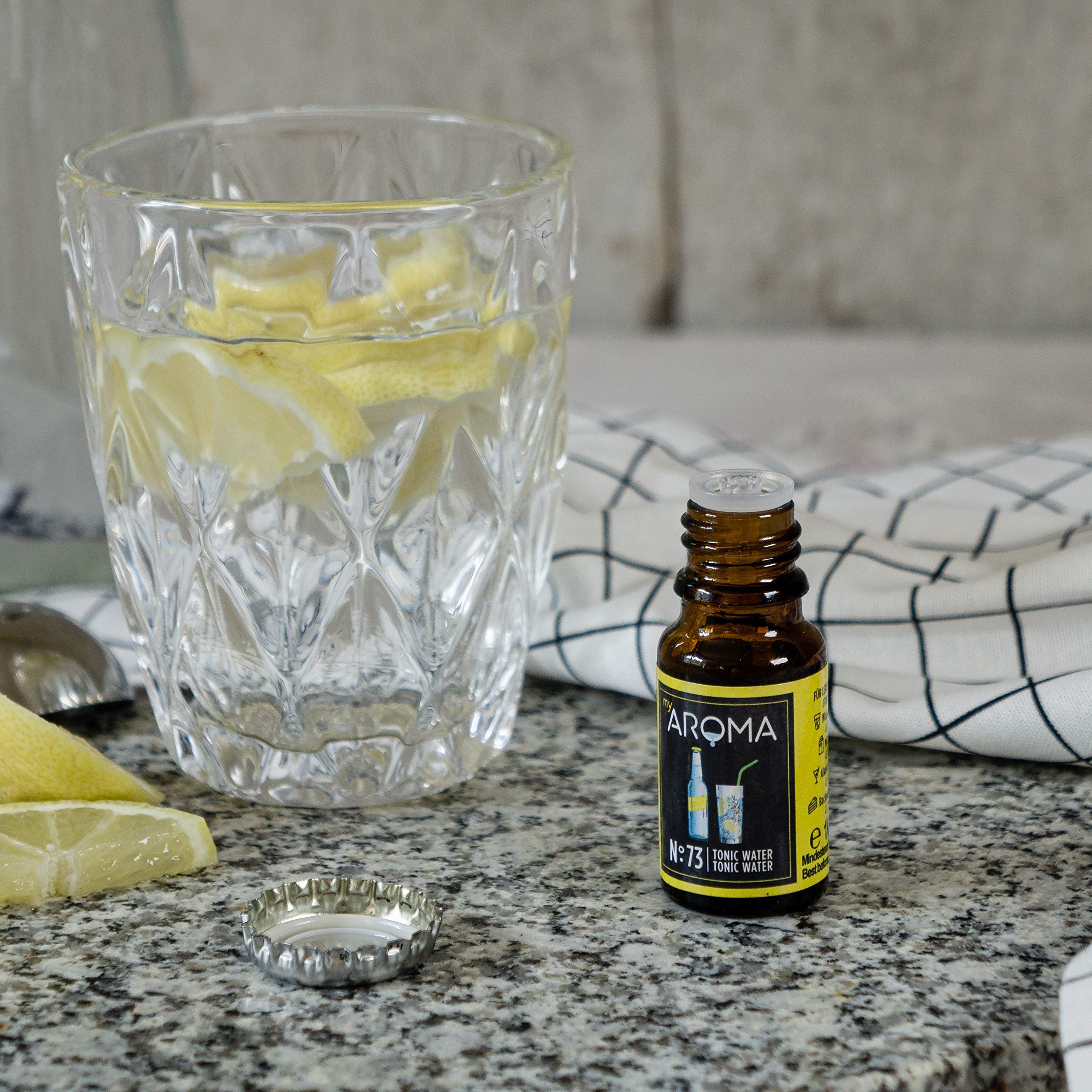 myAROMA | No. 73 (Tonic Water, 500 ml) | Rein natürliches Aroma | Geschmackstropfen zum Kochen, Backen & Mixen | Zuckerfrei & Fettfrei