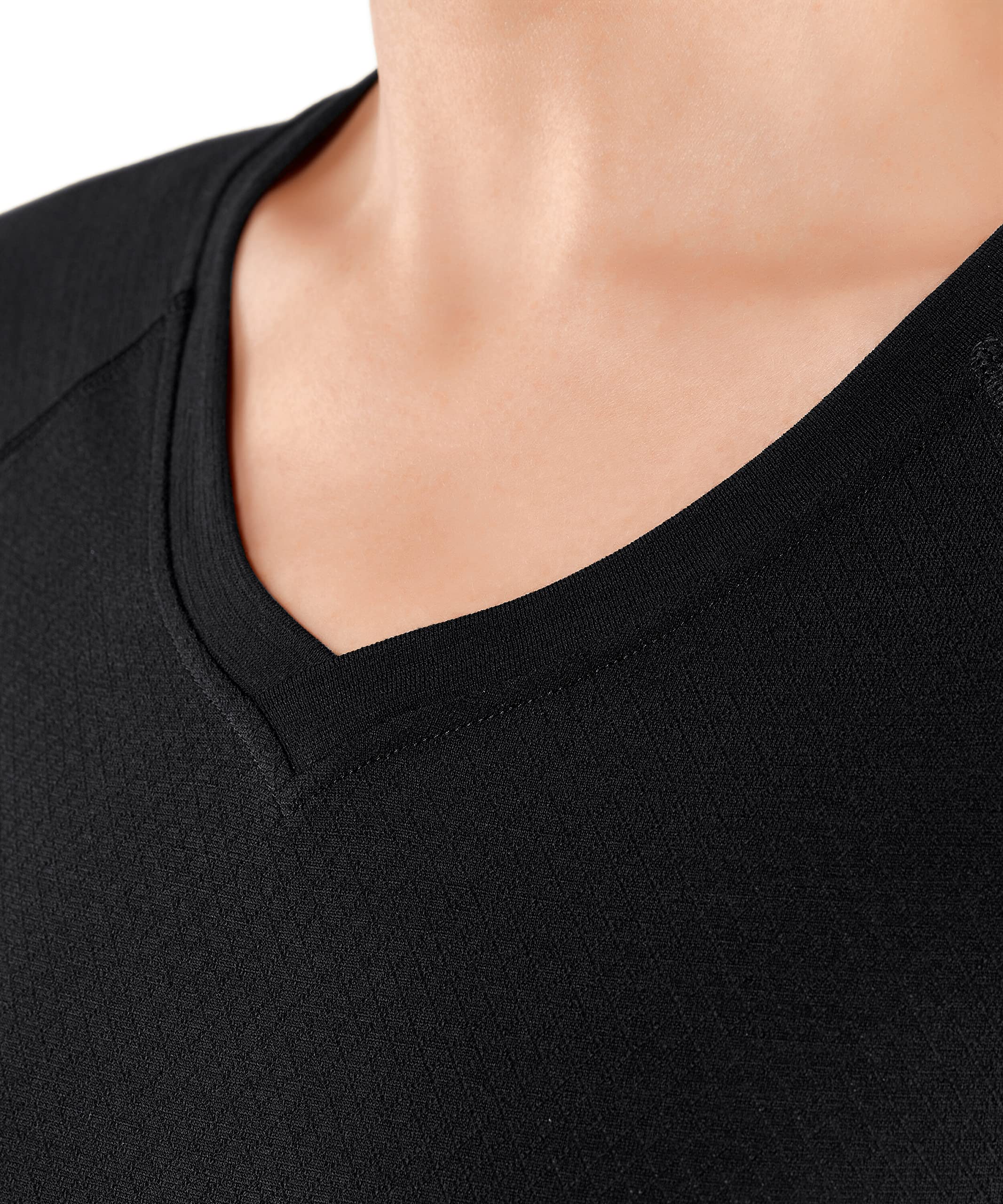 FALKE Kobiety Wool-Tech Light V Neck Podkoszulek na ciepłe i niskie temperatury bielizna sportowa oddychająca regulująca temperaturę neutralizująca zapachy wełna materiał funkcyjny 1 Sztuka