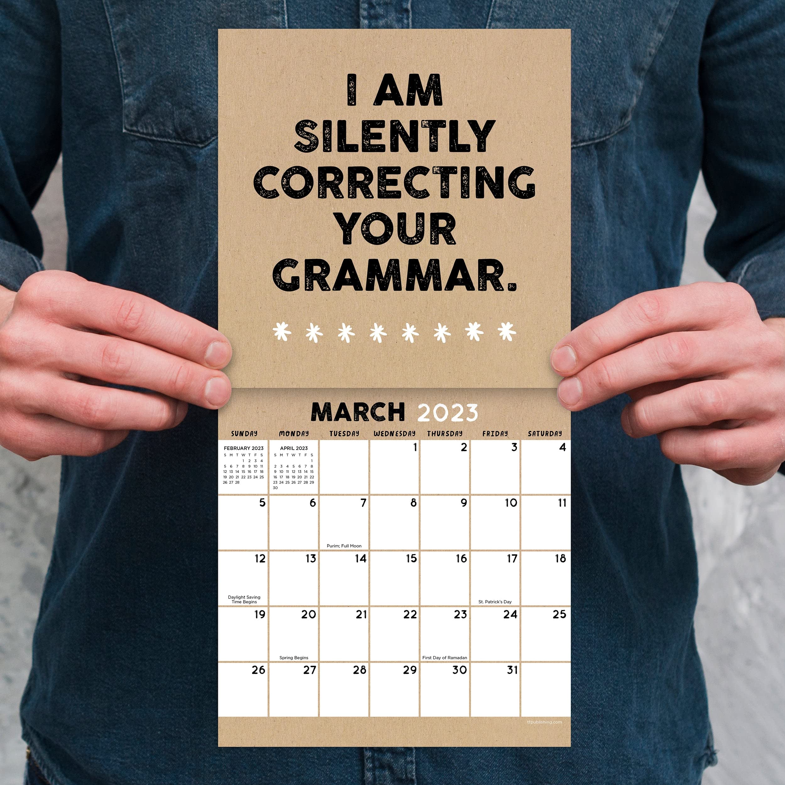 Amazon.com: TF Publishing, Anti-Affirmations and Sarcasm 2023 Mini Calendar  : Office Products