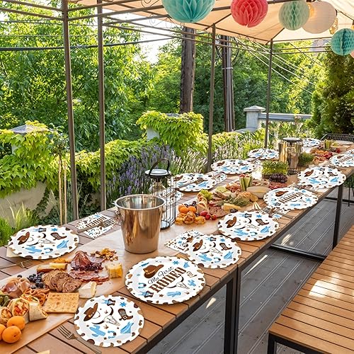 Miniatura 7 de 96 piezas de suministros para fiesta de cumpleaños My First Rodeo, platos de papel, servilletas, vaquero azul occidental, primera fiesta de rodeo,