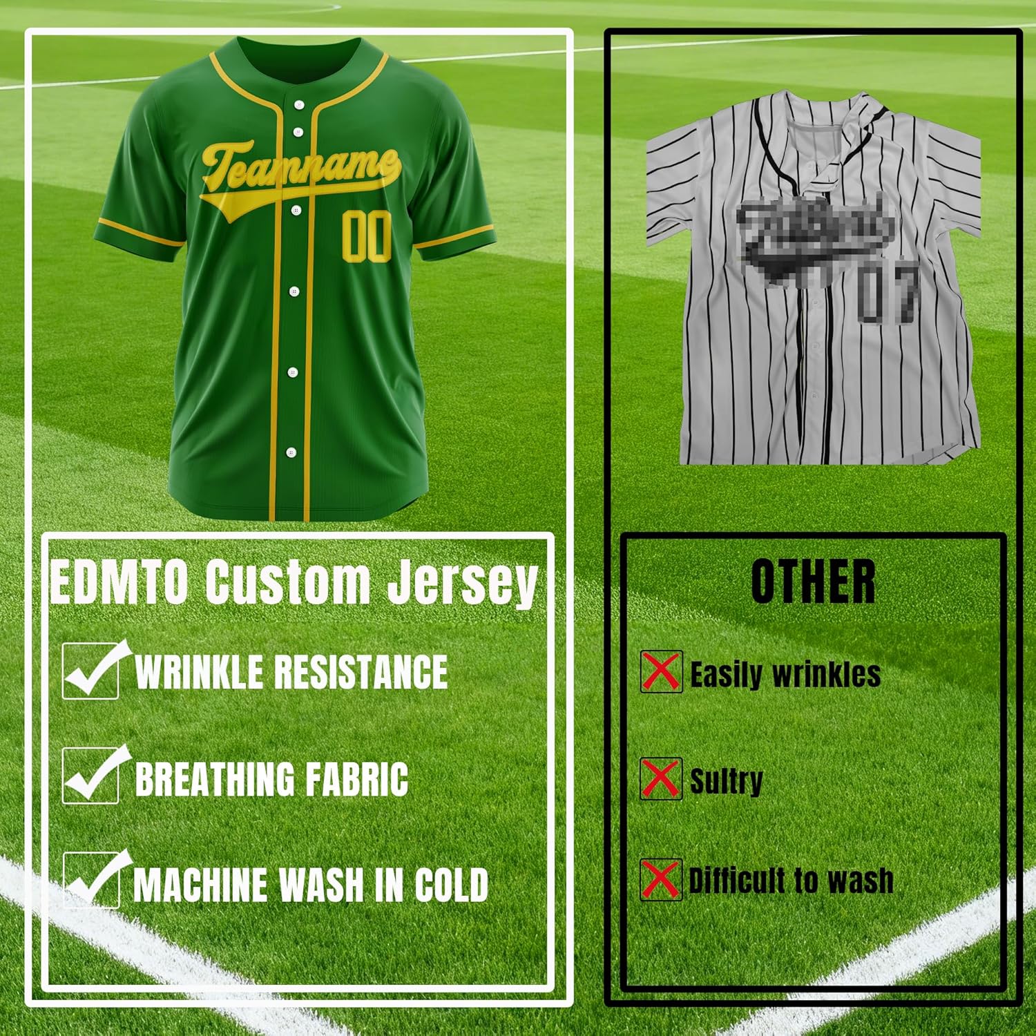 Custom Baseball Jersey for Men Women,Custom Jersey Baseball,Name,Number,Logo - Image 5