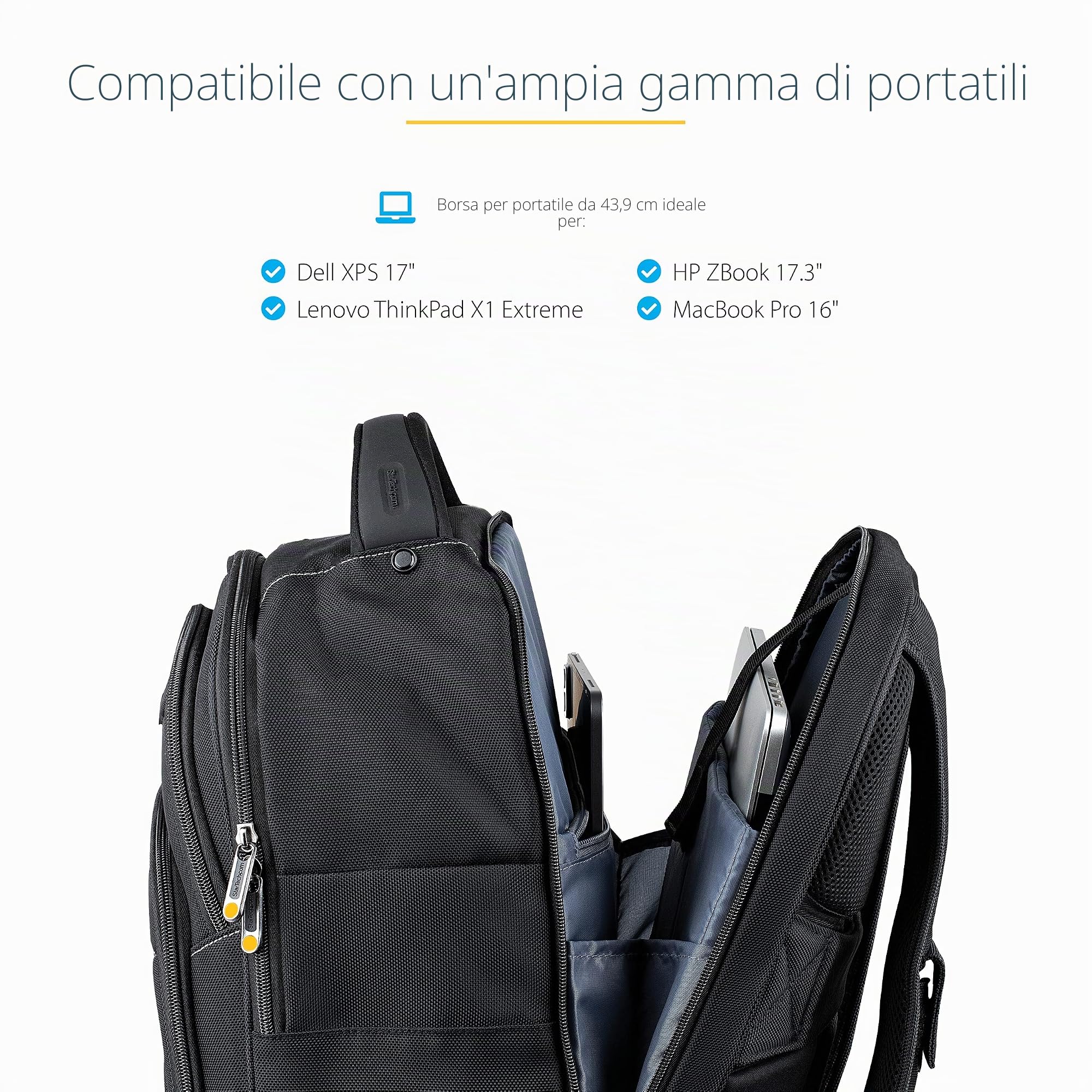StarTech.com Laptop Backpack with Removable Accessory Case