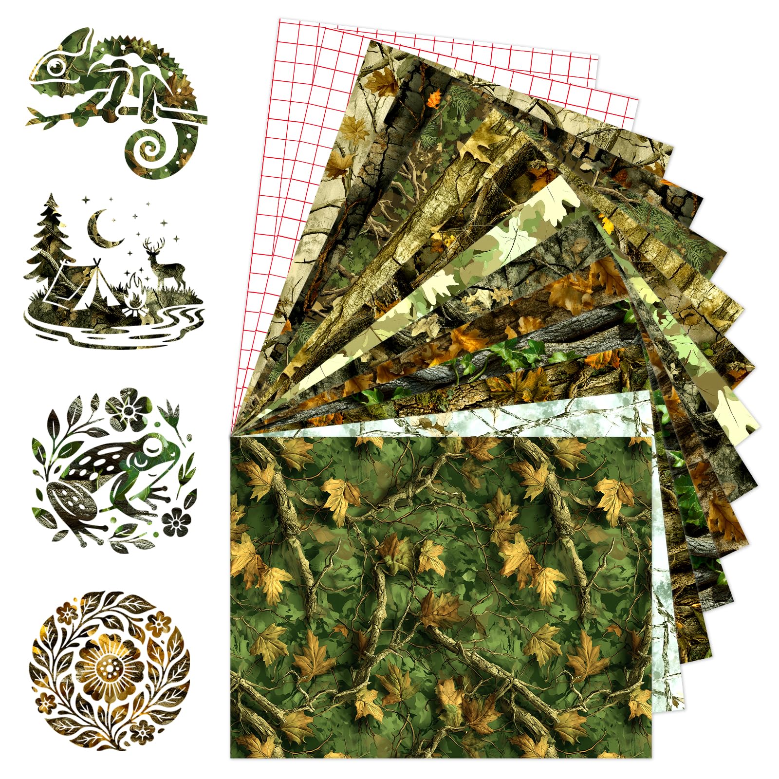 Vinyle permanent anti-bulle Tintnut lot de 12 feuilles adhésives imperméables extérieur