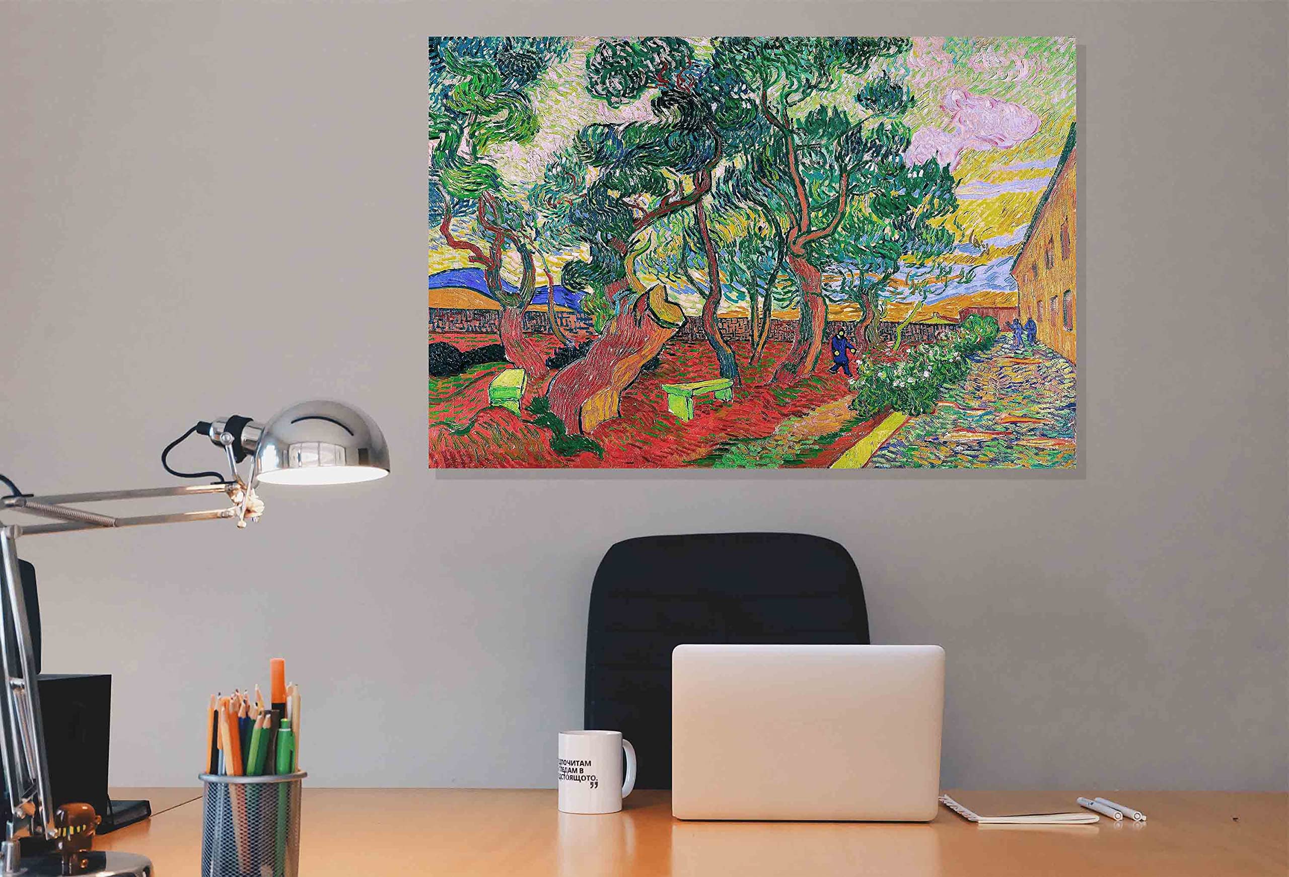 wall26 Ingelijste canvas print muurkunst groene tarwevelden door wall26 Ingelijste canvas print muurkunst groene tarwevelden door