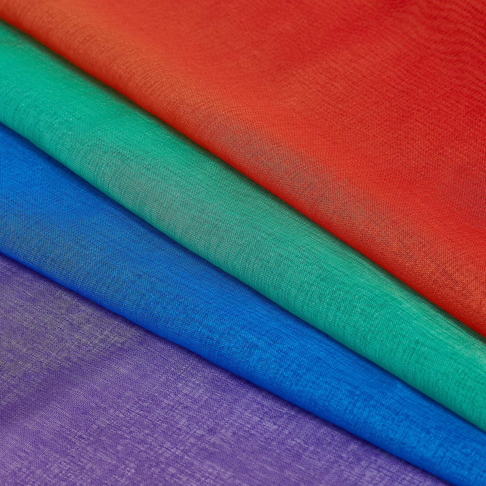 NICETOWN Tende in Voile per Camera da Letto, Lino, Colori Sfumati Iridescenti, 140 x 175, Arcobaleno, Confezione da 2