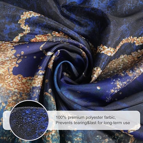 Miniatura 3 de Cortina de ducha de mármol, juego de cortina de ducha de mármol azul, azul marino abstracto, textura de venas doradas, cortinas de ducha de mármol