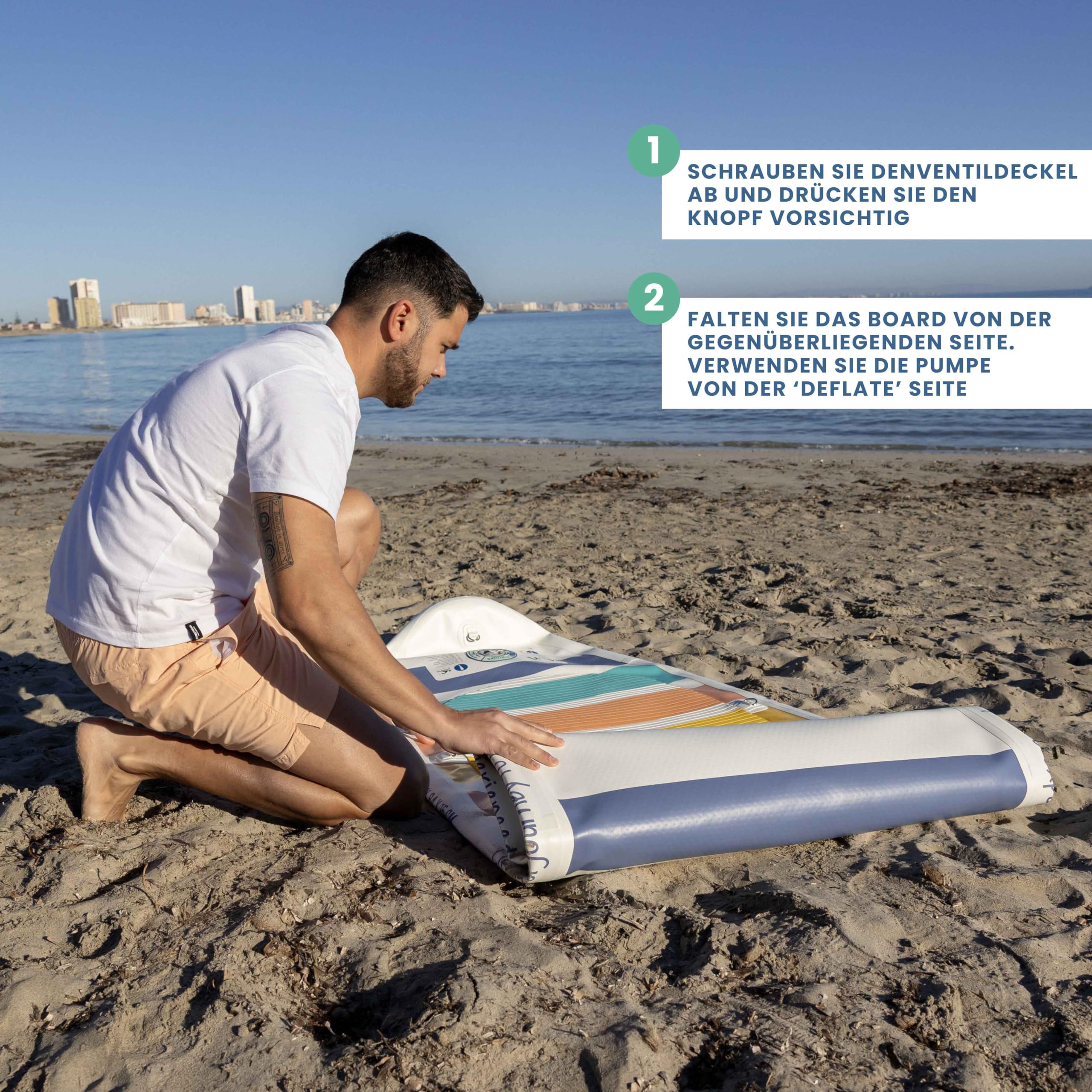 Sup Pumpe Doppelhub - HUIIKE | Pumpe Stand Up Paddle 15 PSI, Luftpumpe Sup Handpumpe Stabil | Handpumpe Manuell für Stand Up Paddling Board Zubehör Gadgets | Luftpumpe für Standup Paddle mit Manometer