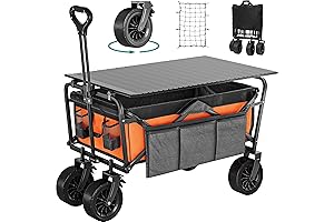 YITAHOME Collapsible Folding Wagon with Table Plate - the milk wagon