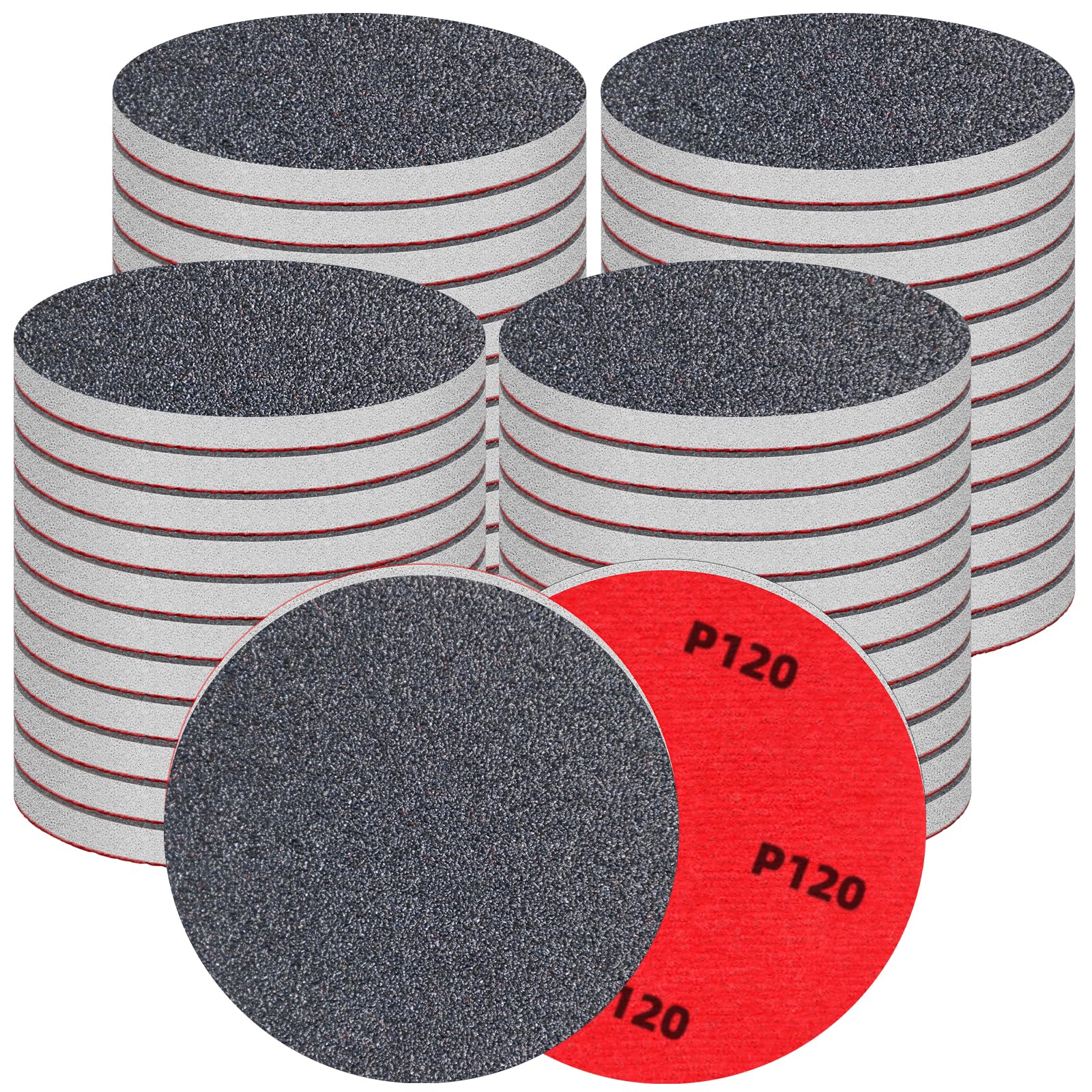 48 Pcs 75mm Sanding Sponge Set 120 Grit Sanding Pads, Flexible Sandpaper Block Coarse and Fine, Foam Sanding Pads Washable and Reusable, Wet and Dry Sandpaper for Metal Wood Wall Polishing — image 1