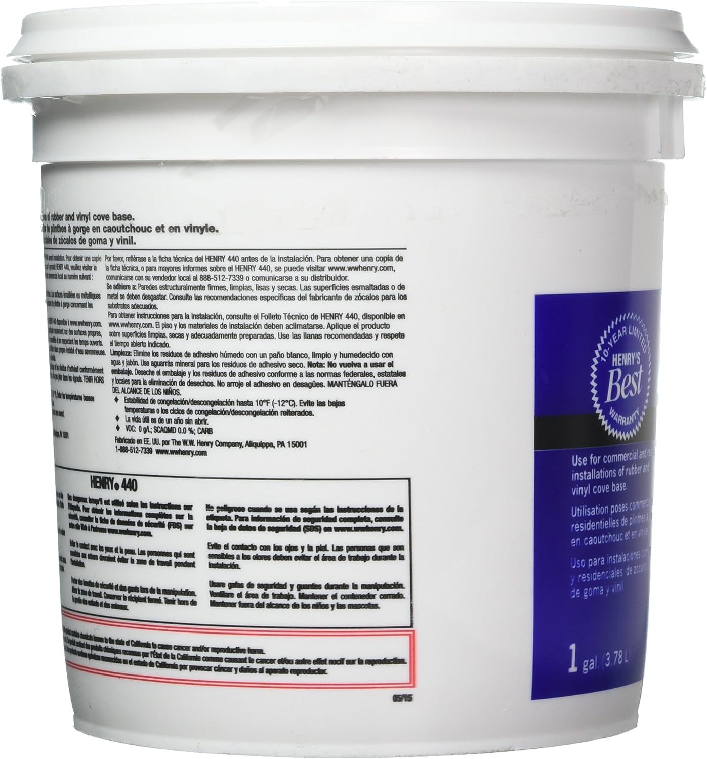 Henry, WW Company 12111 12111 GAL Cove Base Adhesive