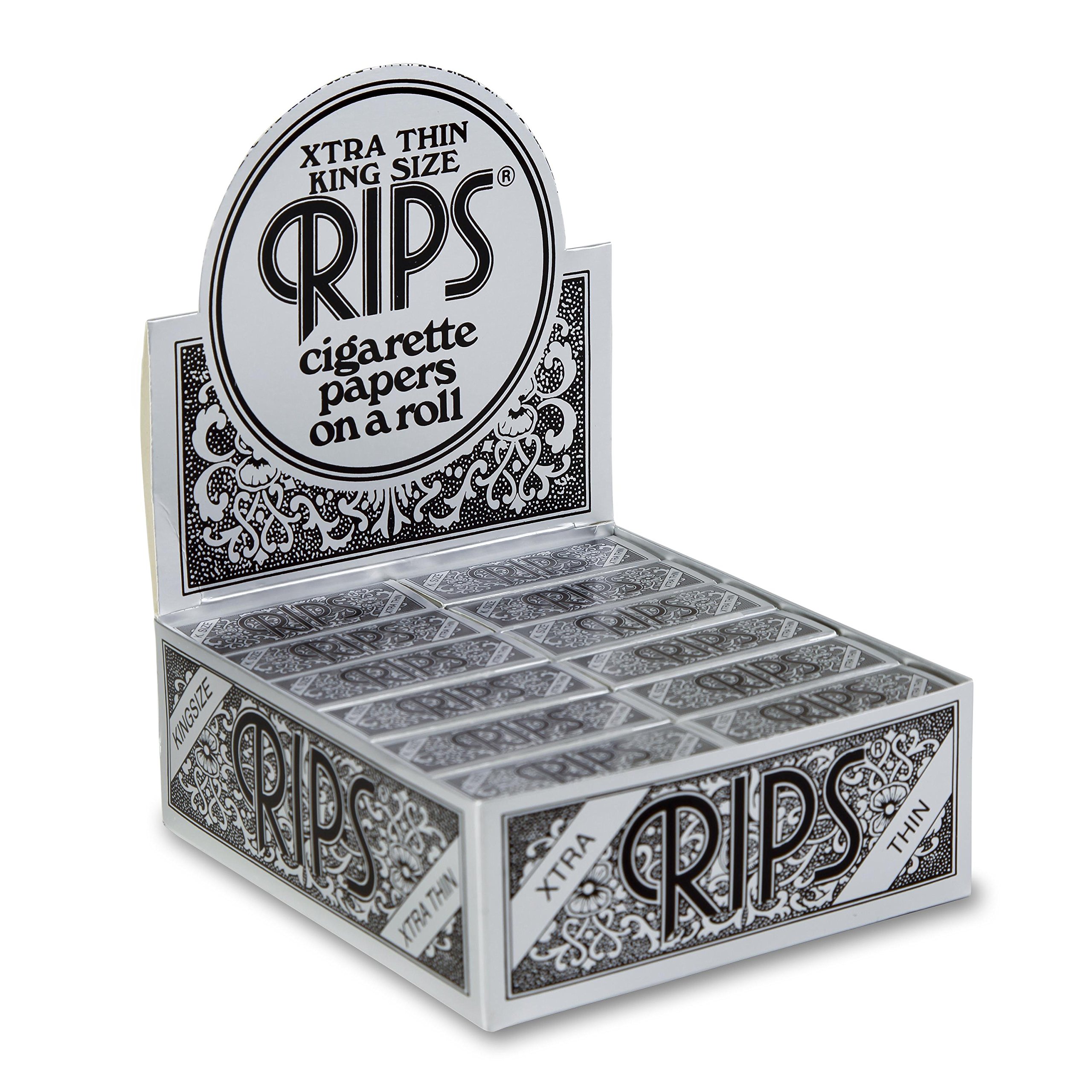 Rips Rolling Paper - Black Xtra Thin King Size 24 Pack
