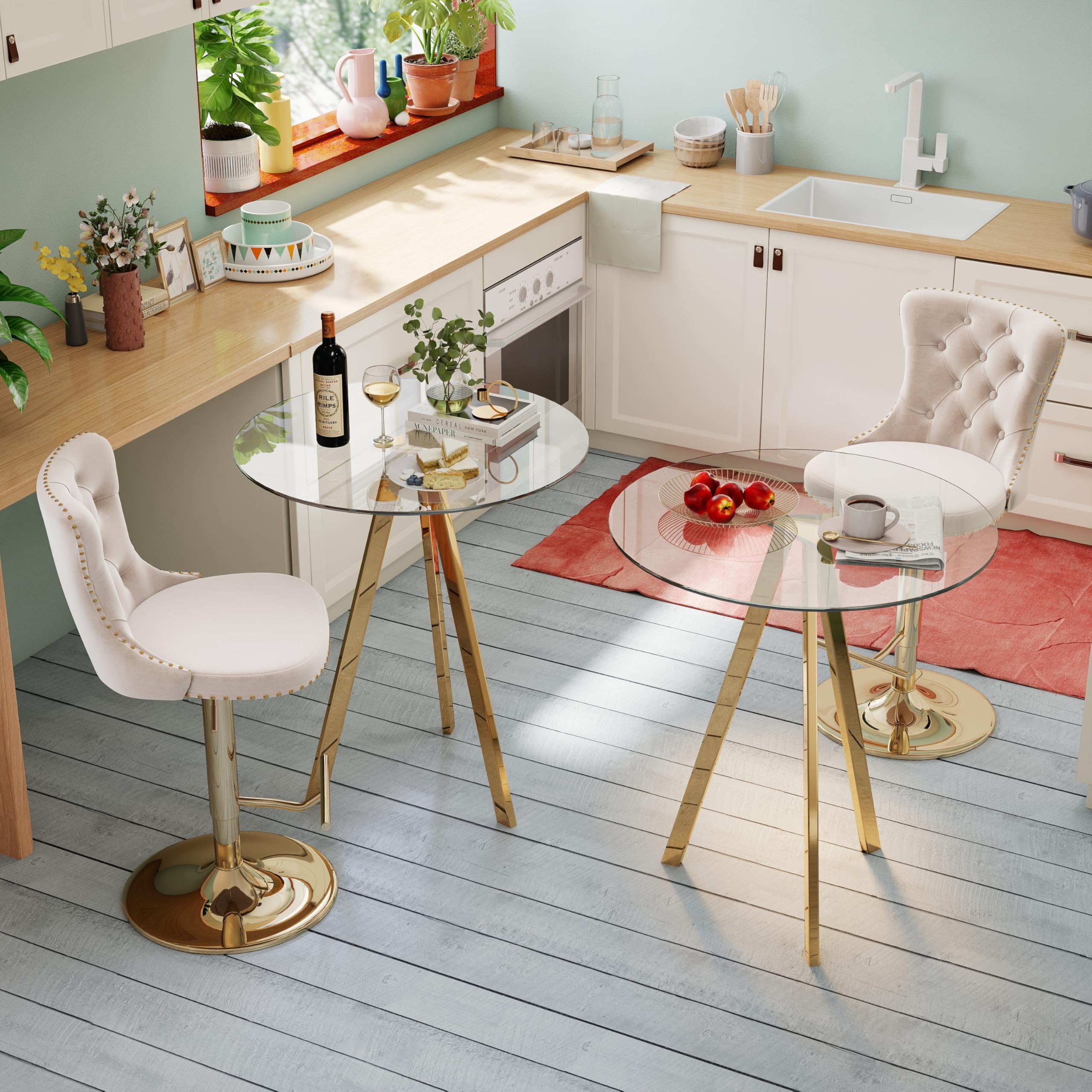 Amazon.com: SIZOTA Round Bar Table, 37.4