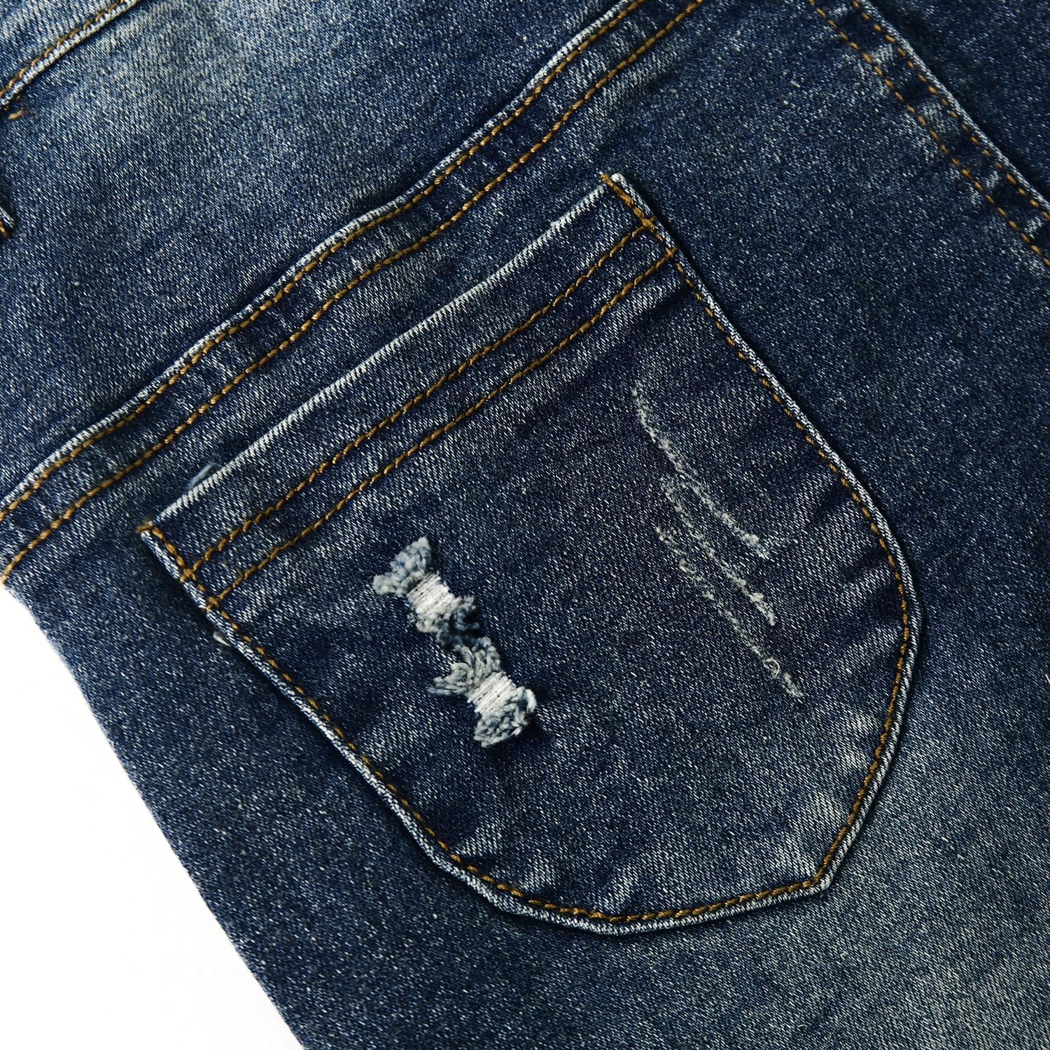 KIDSCOOL SPACE Baby Little Girls Skirt,Ripped Soft Strechy Denim Girls Summer Overalls Dress - Image 3