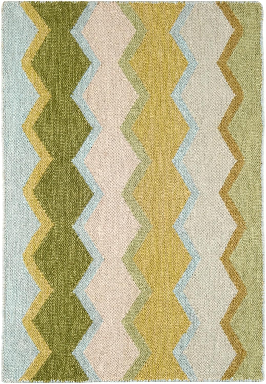 Dash and Albert Safety Net Indoor/Outdoor Area Rug - 2.5' x 8' Runner Blue Geometric Handwoven Washable Accent Rug - Durable, Eco-Friendly, High Traffic Areas