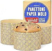 Vista 7 de Molde de papel para panettone premium mediano - 18 oz Molde desechable para panettone de 5 pulgadas 500 g - 12 unidades de formas para hornear paska