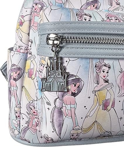 Miniatura 4 de Loungefly Disney Princesses Sketch - Bolso de hombro con doble correa para mujer Multi