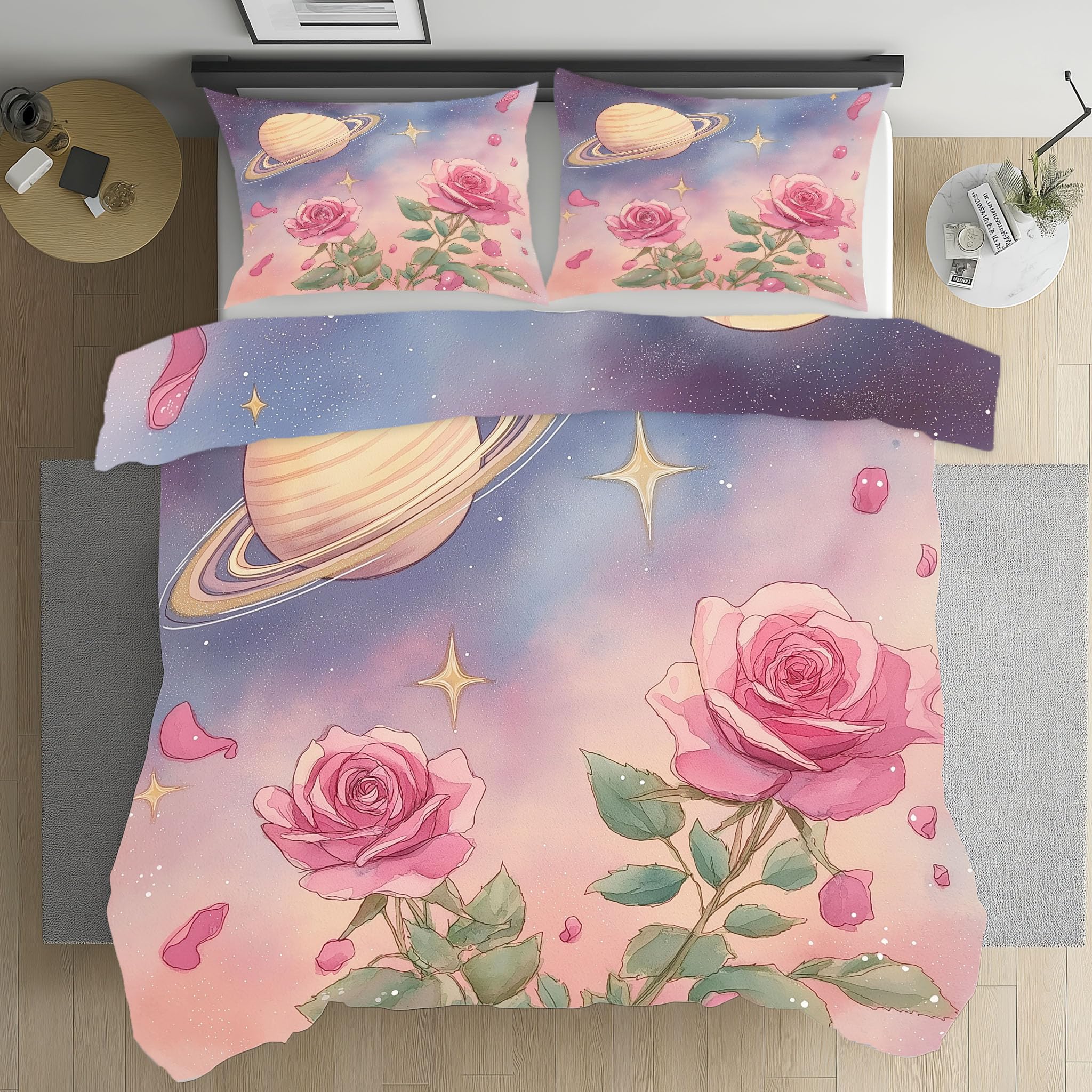 Housse de couette fleurie 220x240 en microfibre pour créer une chambre parentale cocooning