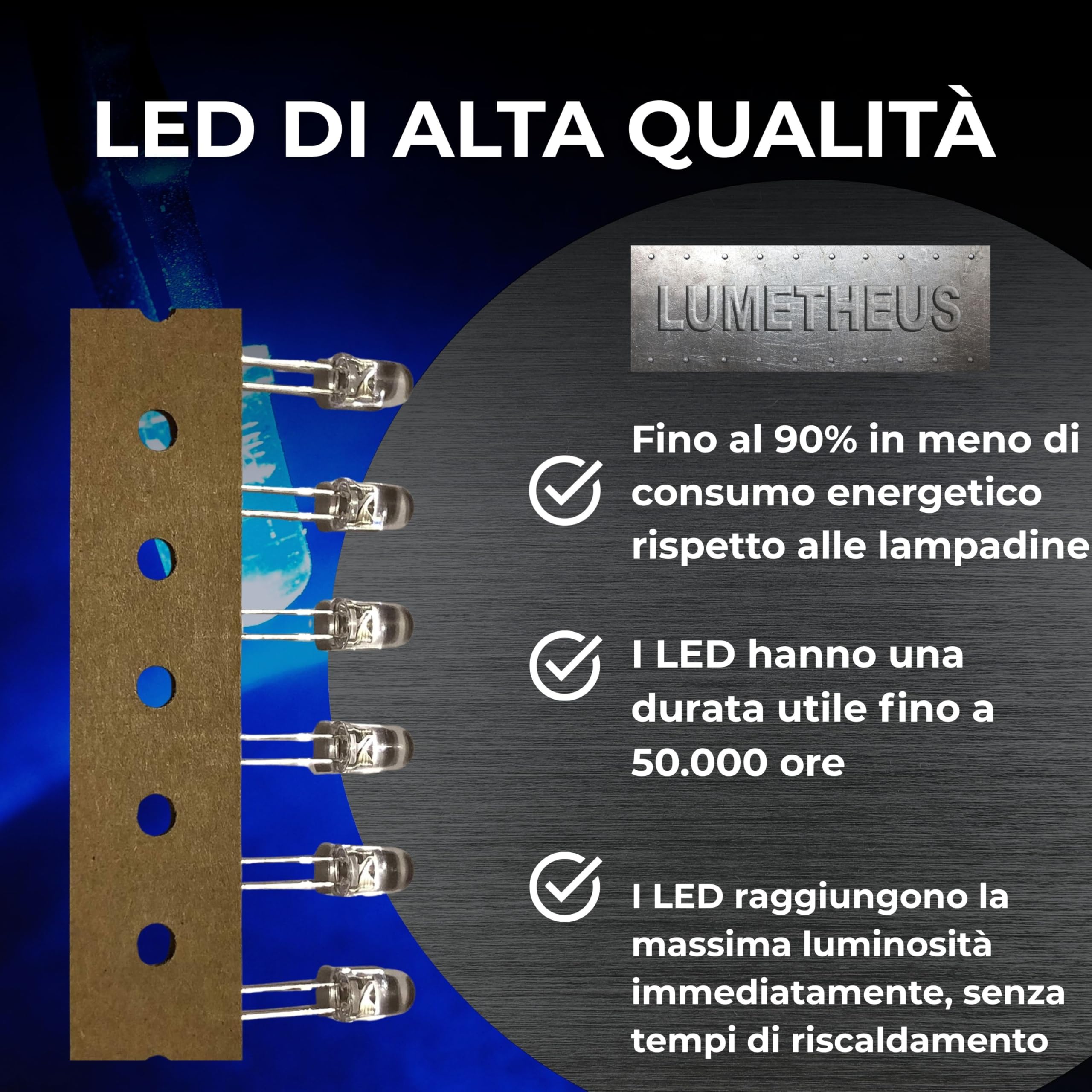 Diodi LED 5mm Bianco 25.000 mcd 50 sztuk 2-3 V 2 Pin