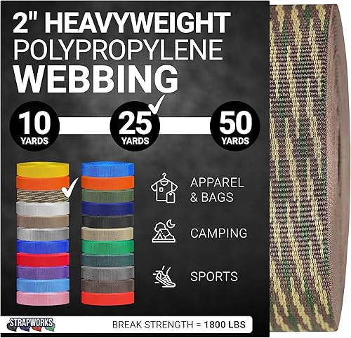 Vista 8 de Strapworks Correas de polipropileno pesado: correas de polietileno resistentes para reparación de equipos de bricolaje al aire libre Negro