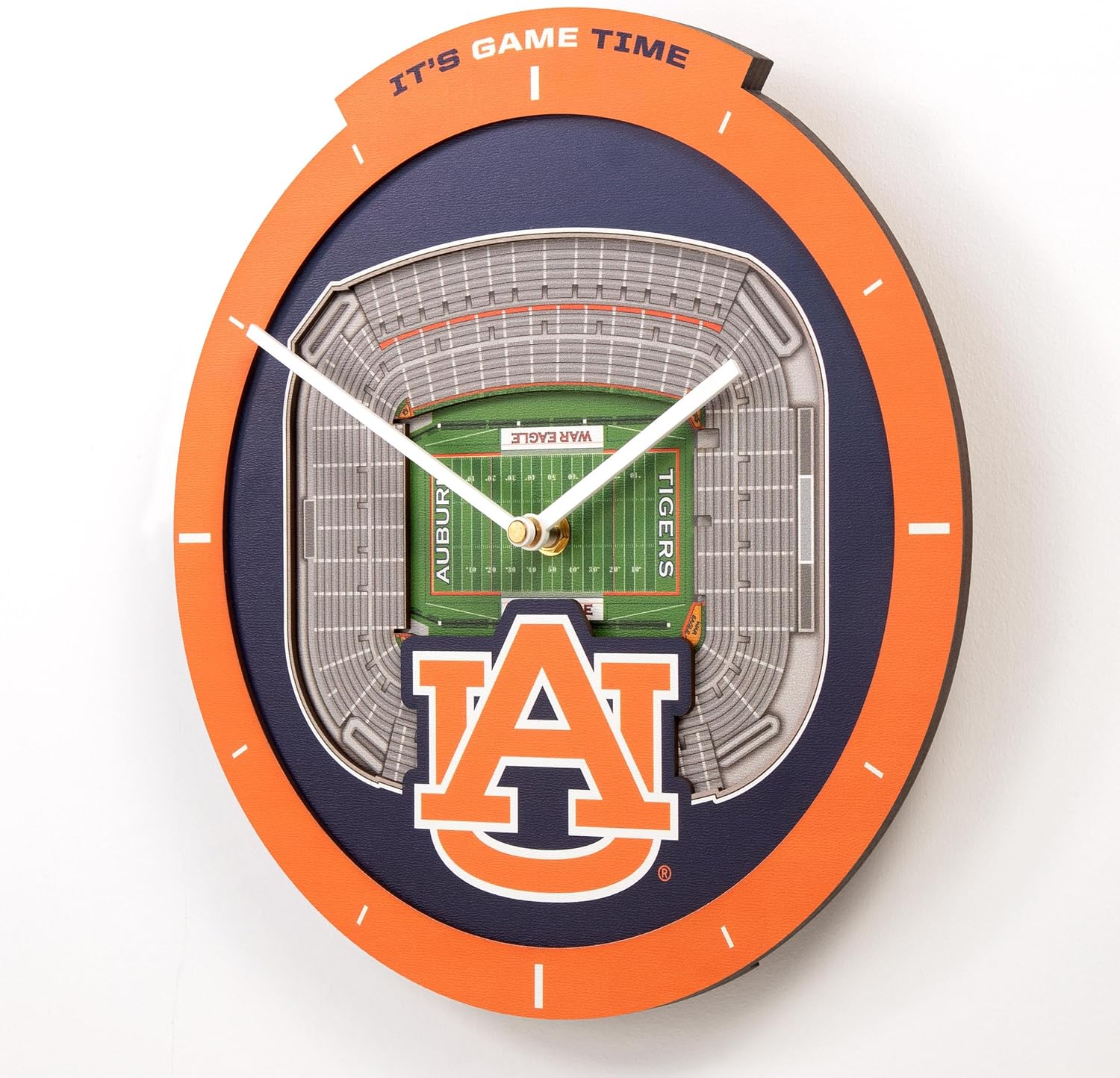 YouTheFan NCAA Auburn Tigers 3D StadiumView Clock