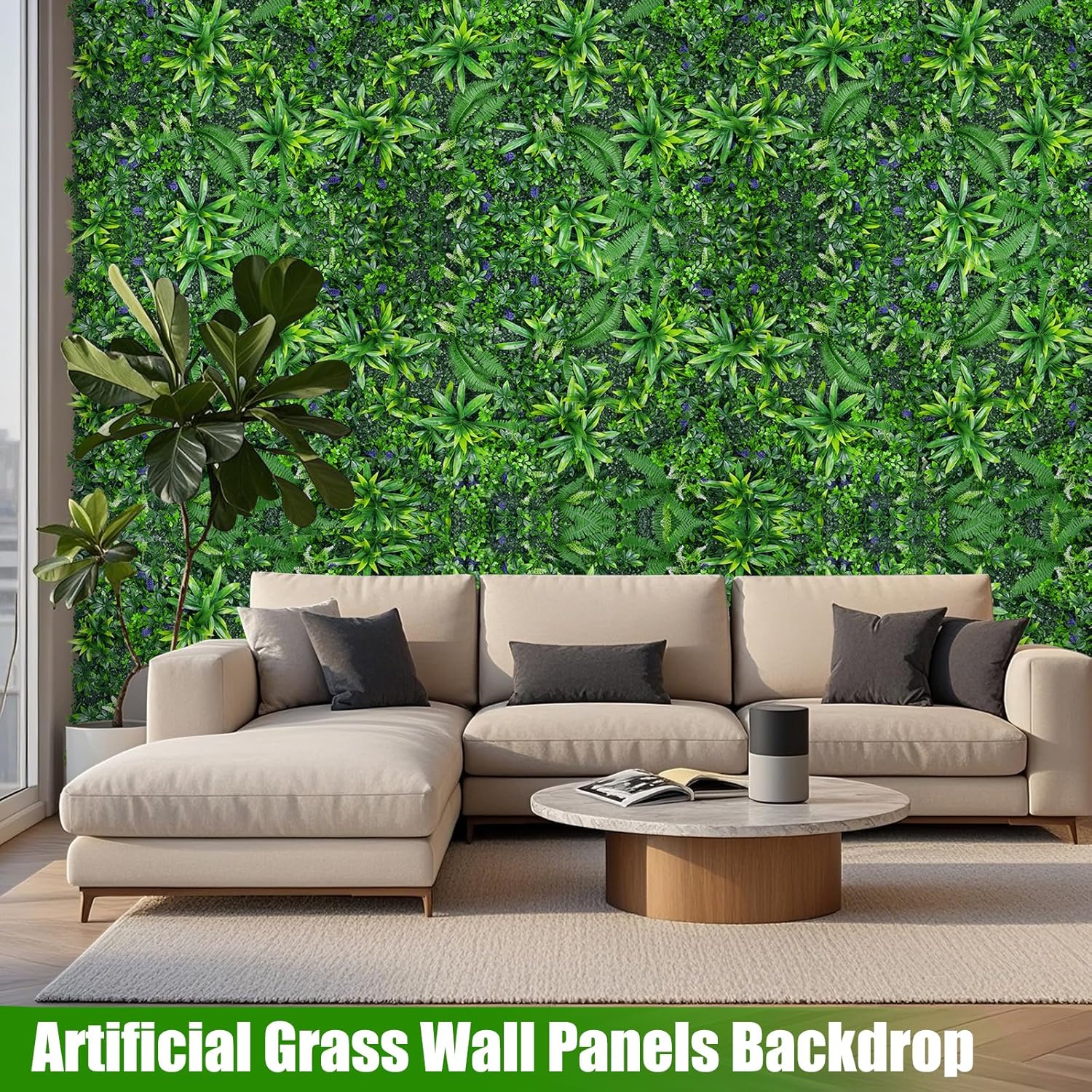 Grass Wall Panels, 60"x120"(50 SQFT) Hedge Boxwood Roll Backdrop with UV-Resistant, Fake Greenery Plant Decor for Outdoor Indoor Patio Garden Backyard
