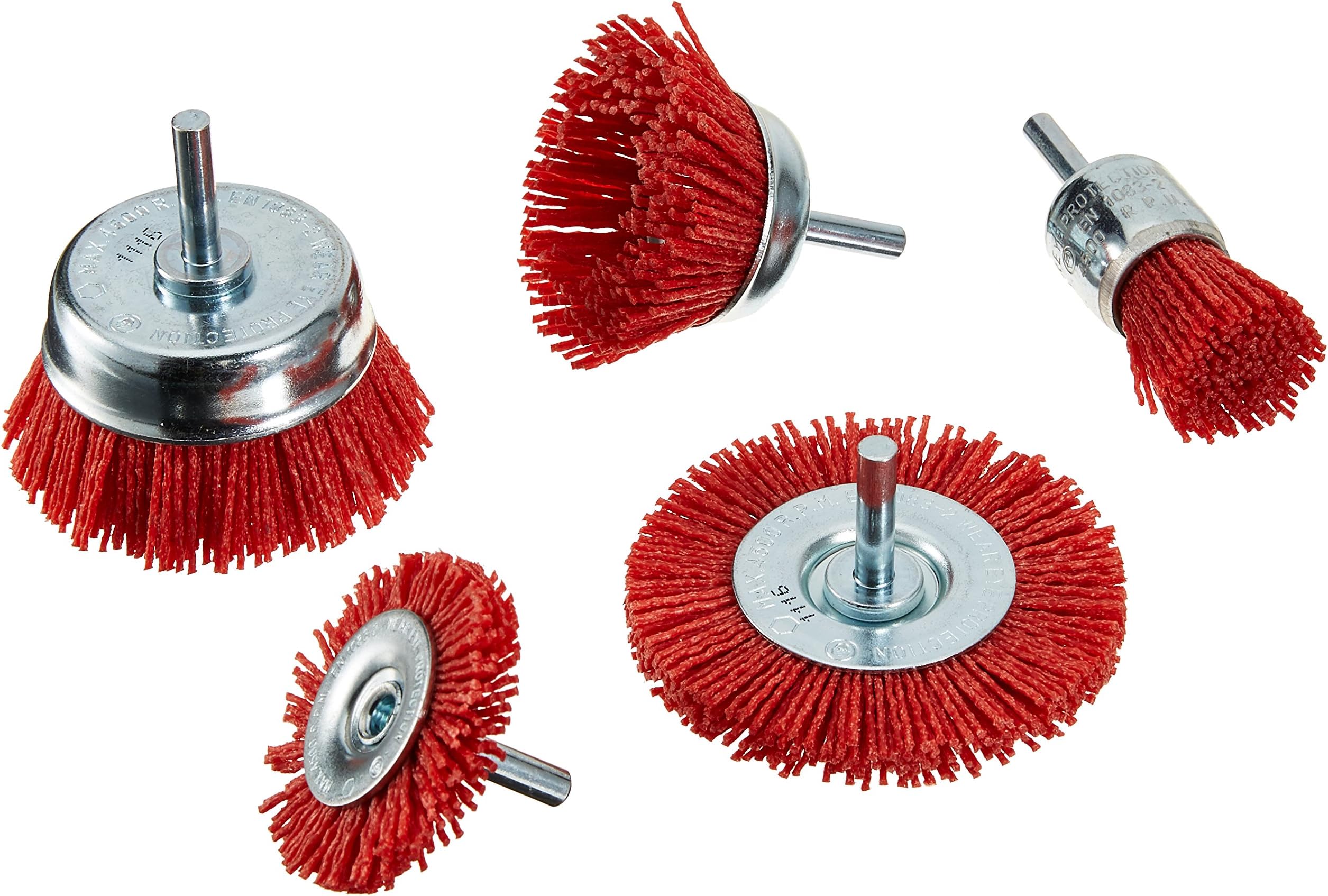 Osborn Sanding Set for Drill Brush Set 5 Piece Wood/Set of 1, 1518600005