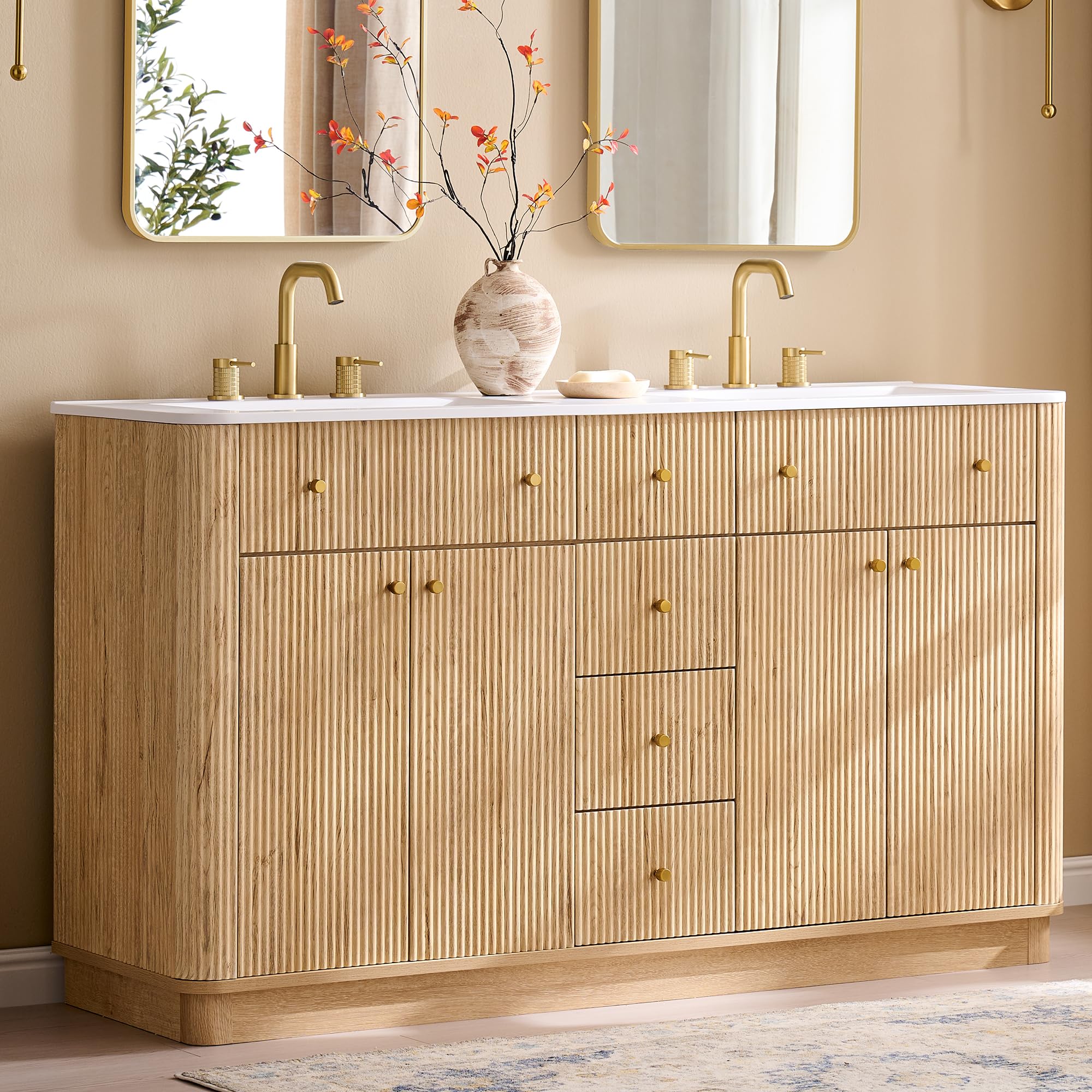 T4TREAM 60-inch Double Sink Bathroom Vanity