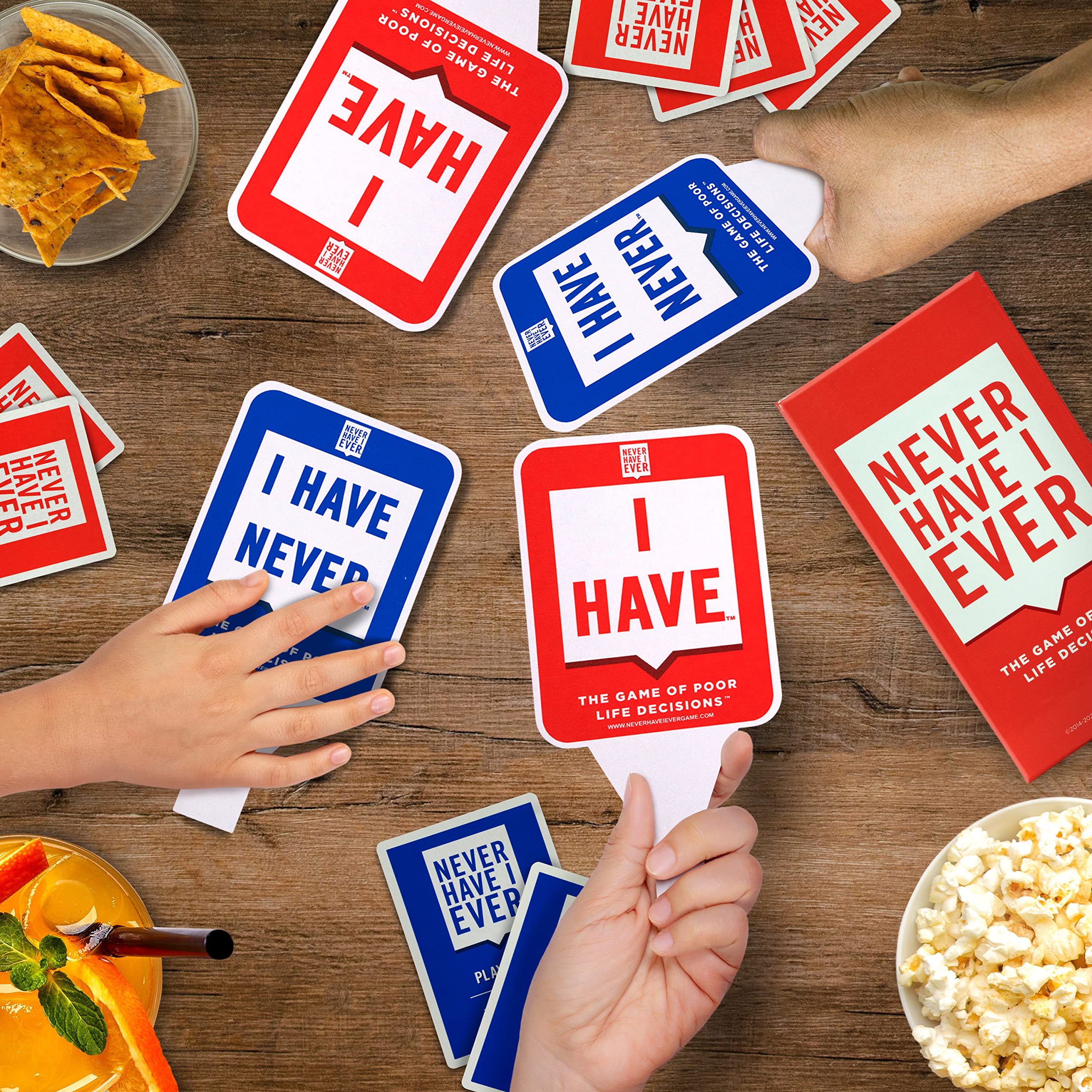Amazon.com: Never Have I Ever Paddles | Set of 10 Paddles | Fun Accessory  for Game Night Party Games for Adults and Kids | Use Classic Edition : Toys  & Games