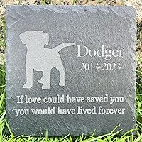 Vista 8 de Regalo personalizado de piedra conmemorativa para mascotas, marcador de tumba de cabra - lápida de condolencia de mascotas - lápida de jardín