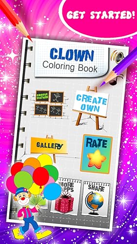 Livro de colorir palhaço