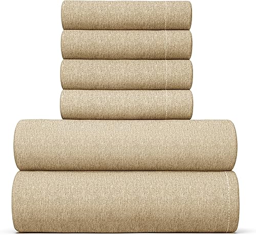 Juego de sábanas King de 6 piezas, sábanas transpirables y refrescantes, sábanas de lujo de hotel para mujeres, hombres, niños y adolescentes, ropa