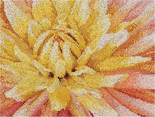 Miniatura 8 de Thea Gouverneur - Kit de punto de cruz, diseño de dalia, Aida, 16 unidades, para adultos, 441A