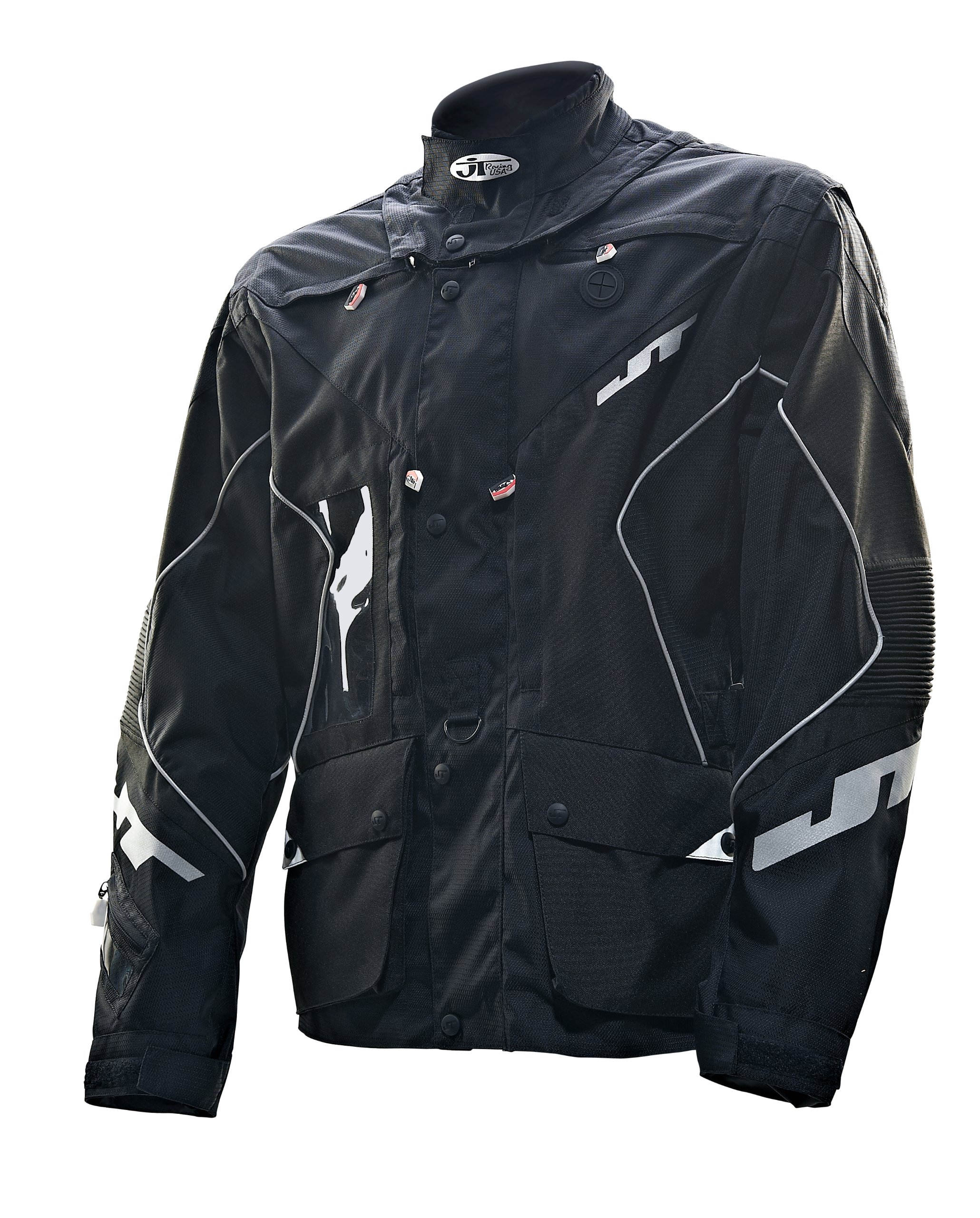 JT Racing バイクジャケット＆パンツ JT Racing USA Dual Dirt Bike Enduro Jacket (Black, Medium