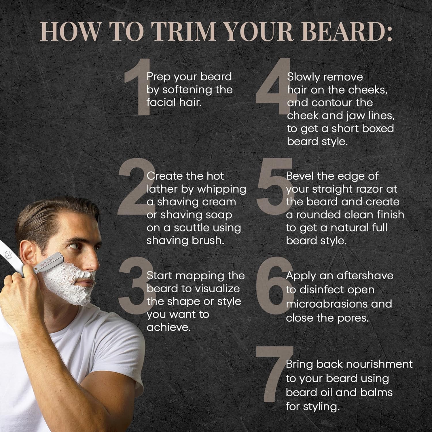 Shavette Straight Razor Kit - Kit with Shavette Straight Razor, Hemp Pre-Shave Oil, Stainless Steel Scissors, Skin & Aftershave Balm, Bamboo Beard & Mustache Comb & Brush, Grooming Care Kit for Men