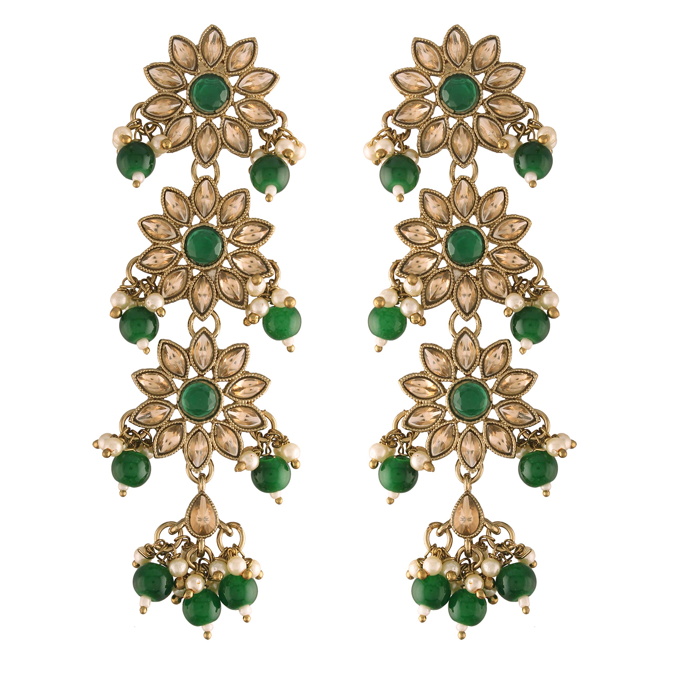 See full amazon price history chart for I Jewels Traditional Gold Plated With Stunning Antique Finish Kundan & Pearl Earrings for Women/Girls (E2866FLG-1) I Jewels Traditional Gold Plated With Stunning Antique Finish Kundan & Pearl Earrings for Women/Girls (E2866FLG-1) (B08V55JW8W) Amazon Price History, Amazon Price Tracker